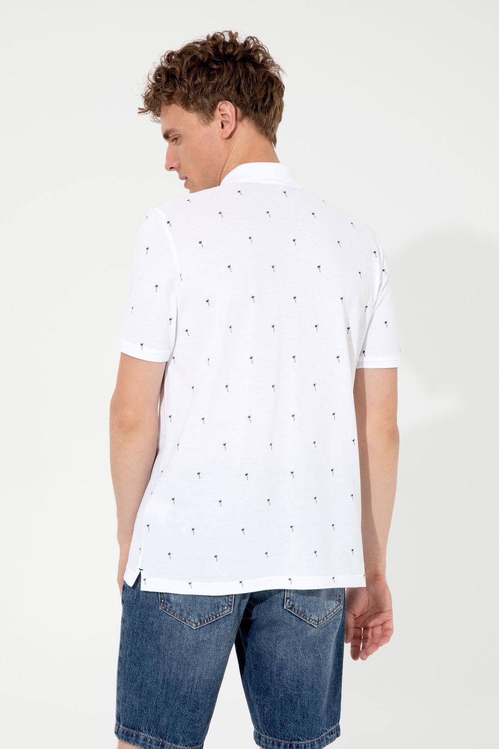 U. S. Polo Assn Мужская белая футболка с воротником-поло - U.s. polo assn фото 5