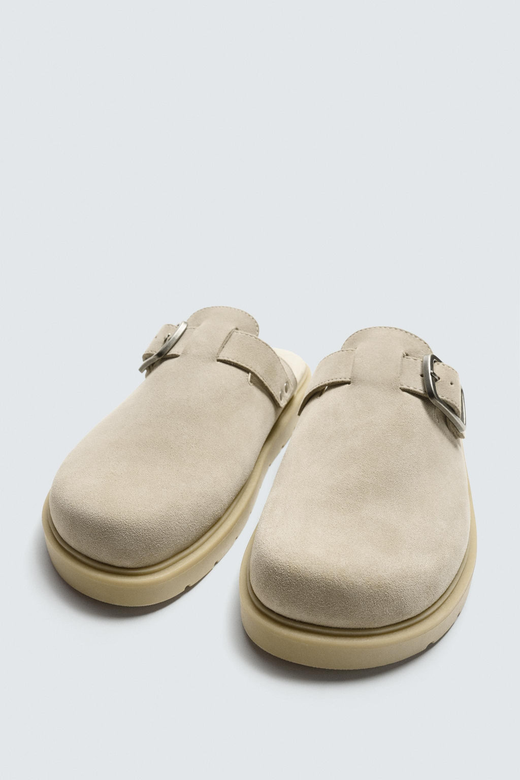 LEATHER BUCKLE CLOGS - Zara фото 12