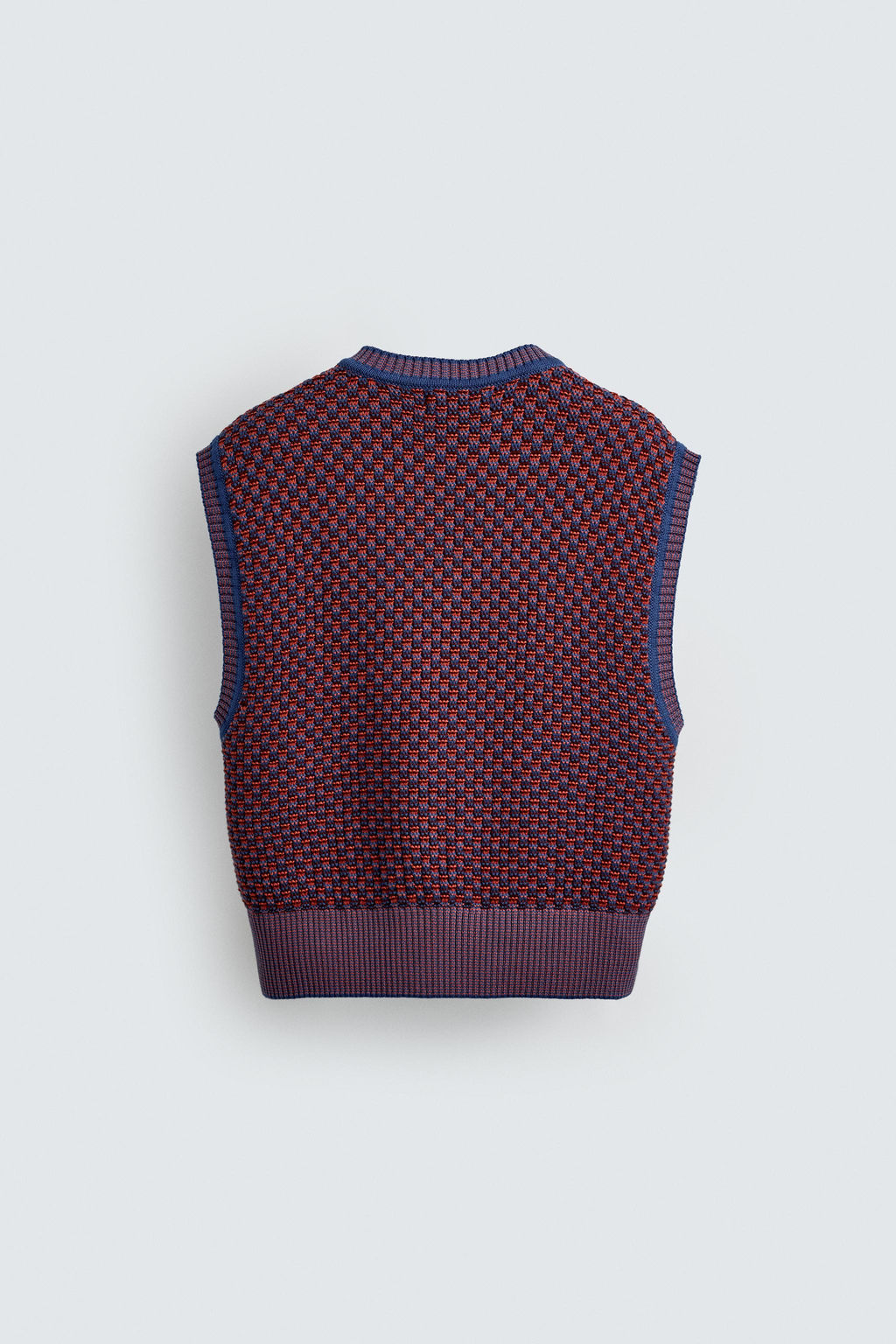 KNIT VEST WITH CONTRAST DETAIL - Zara фото 8