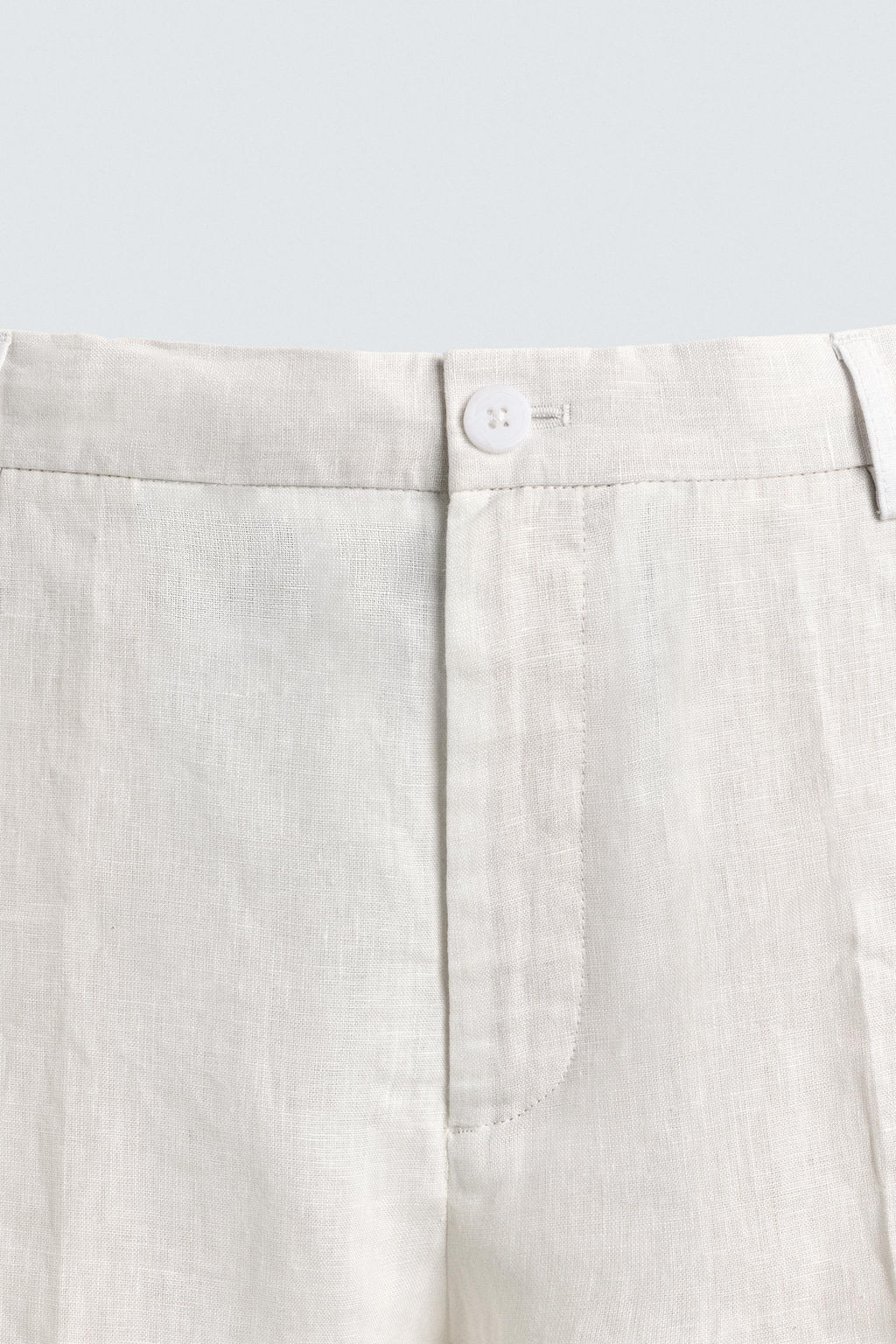 PANTAL?N REGULAR FIT 100% LINO / Blanco - Zara фото 8