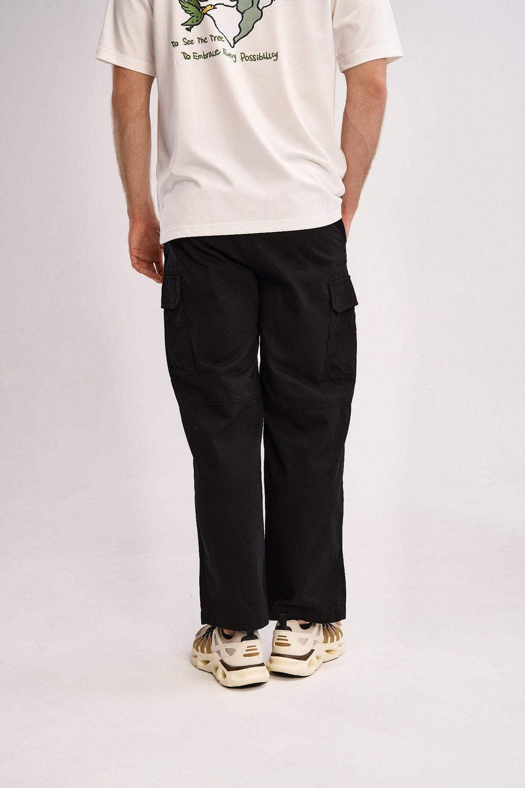 Брюки карго текстильные Черный ANTA SKATE Woven Casual Pants фото 6