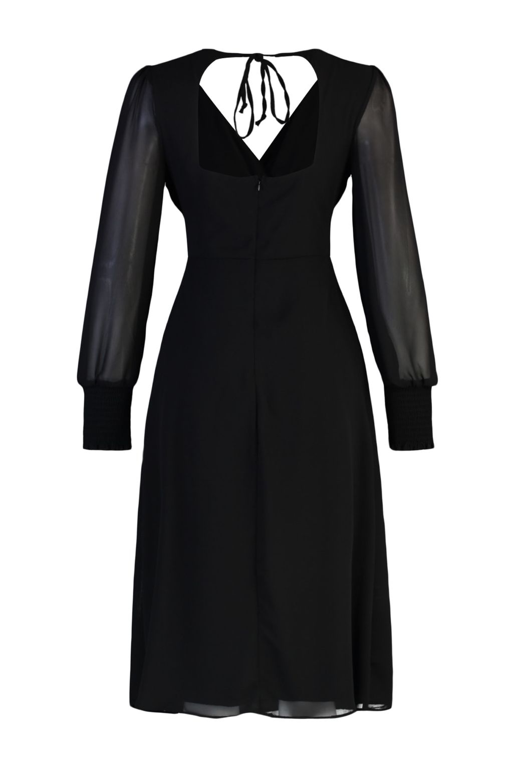 Trendyolmilla Siyah Midi Astarl? Korsaj Detayl? Dokuma Elbise TWOAW23EL01050