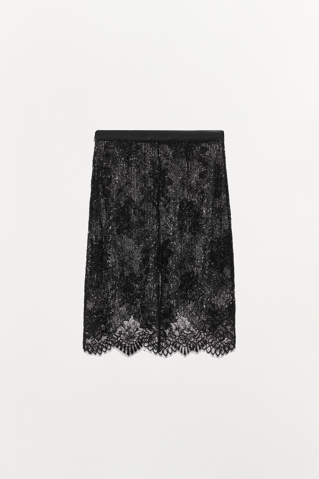 CONTRAST SEQUIN LACE SKIRT - Zara фото 3