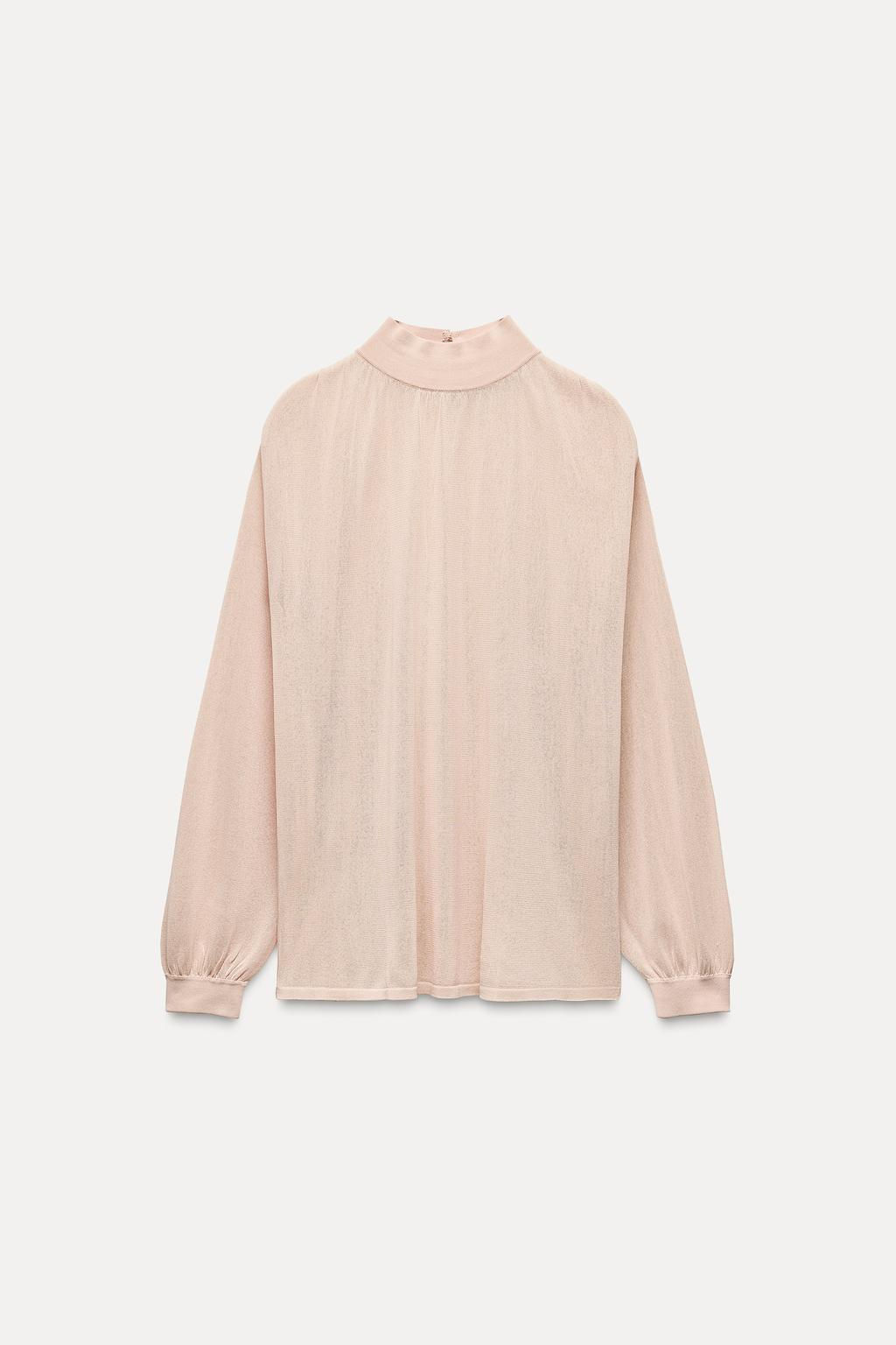 FINE KNIT MOCK TURTLENECK SWEATER - Zara фото 5