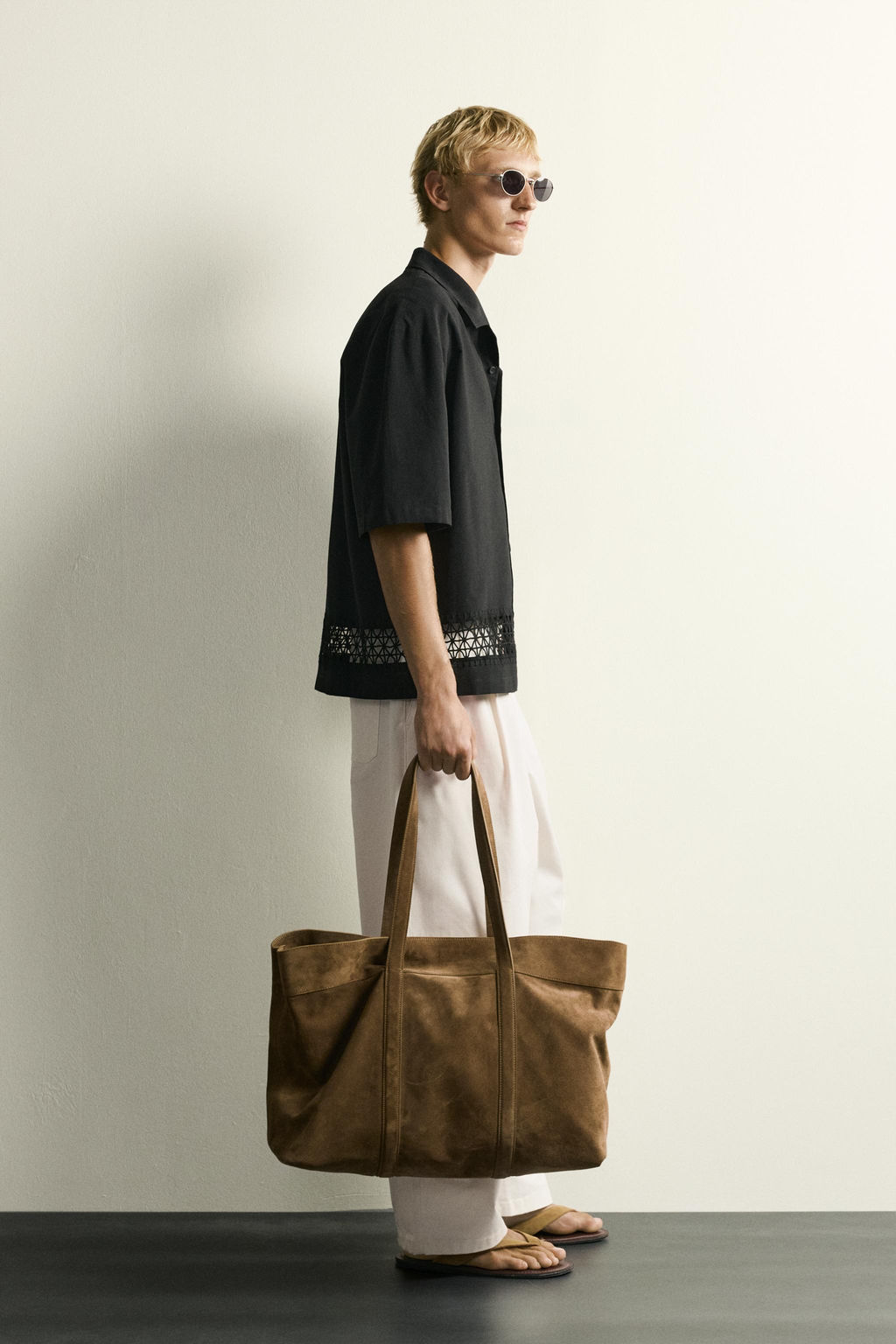 CAMISA RELAXED FIT CENEFA COMBINADA / Negro - Zara фото 4