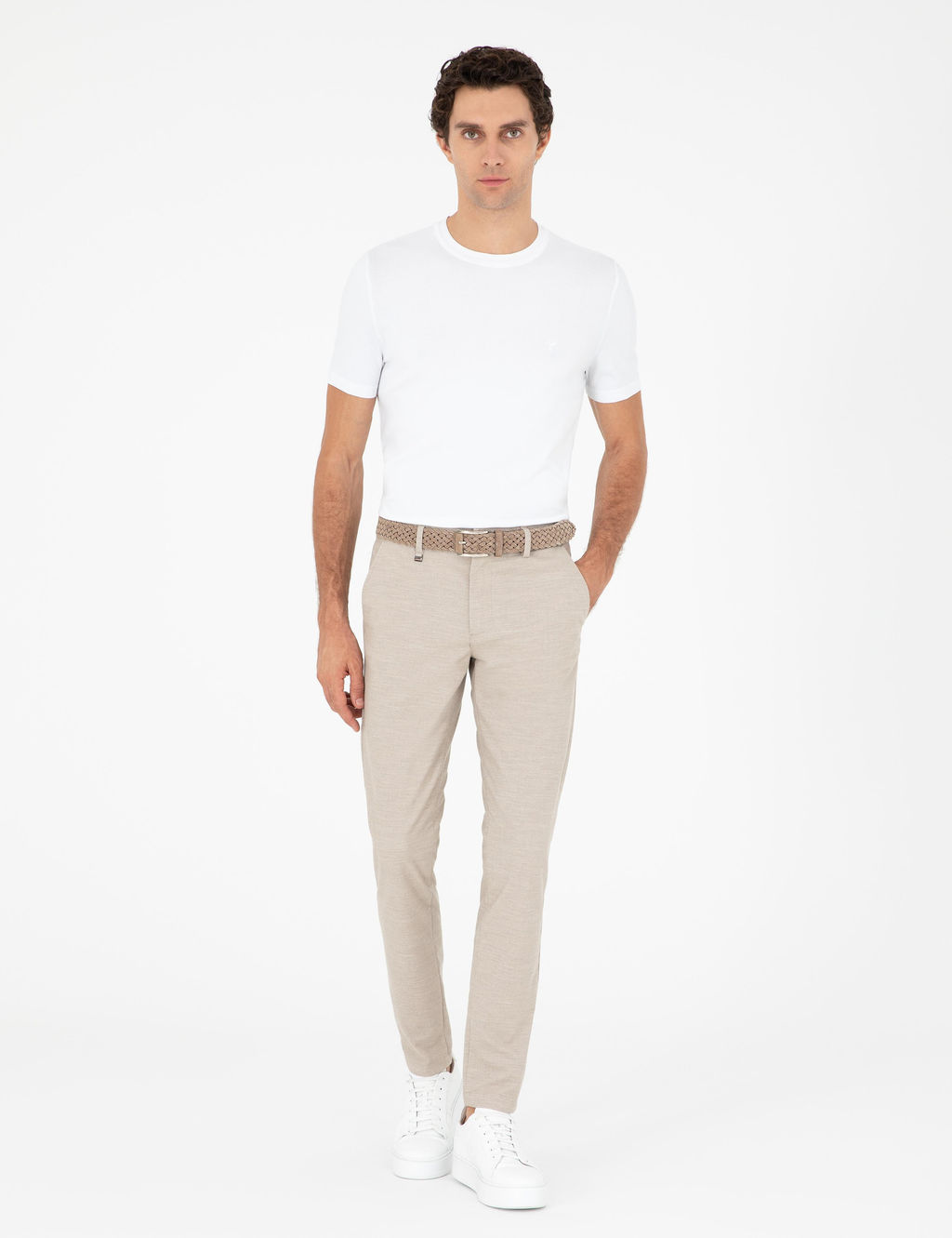 Белый зауженный свитер - Cacharel фото 4