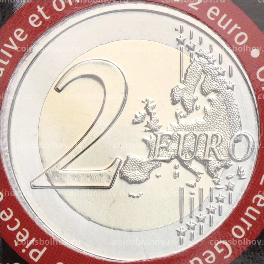 2 евро 2023 года Бельгия 75 лет женского избирательного права в Бельгии (в блистере,текст на лицевой стороне блистера на фламандском и английском)