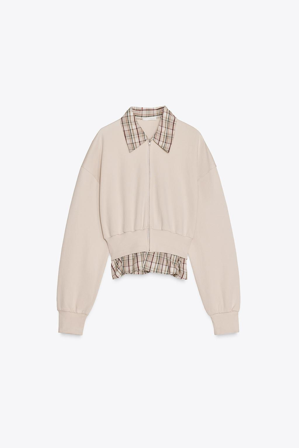 CONTRAST POPLIN SWEATSHIRT - Zara фото 5