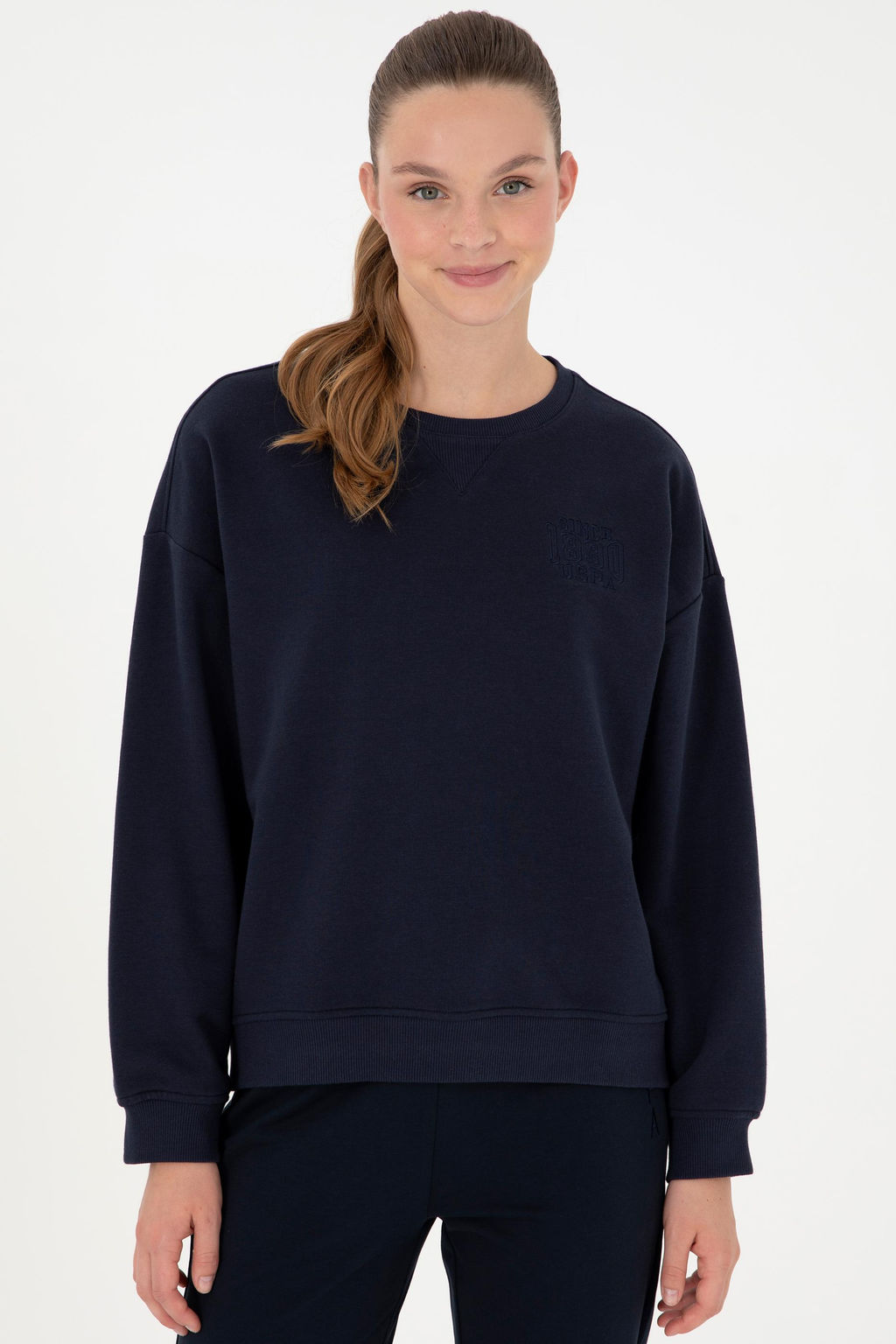 Женский темно-синий свитшот Неожиданная скидка в корзине - U.s. polo assn фото 3