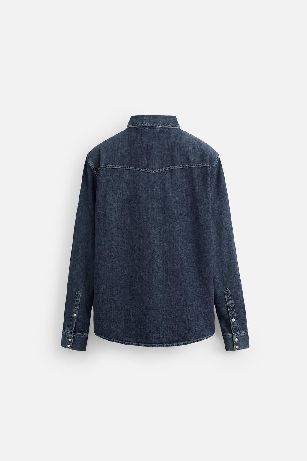 WESTERN DENIM SHIRT WITH POCKETS - Zara фото 8
