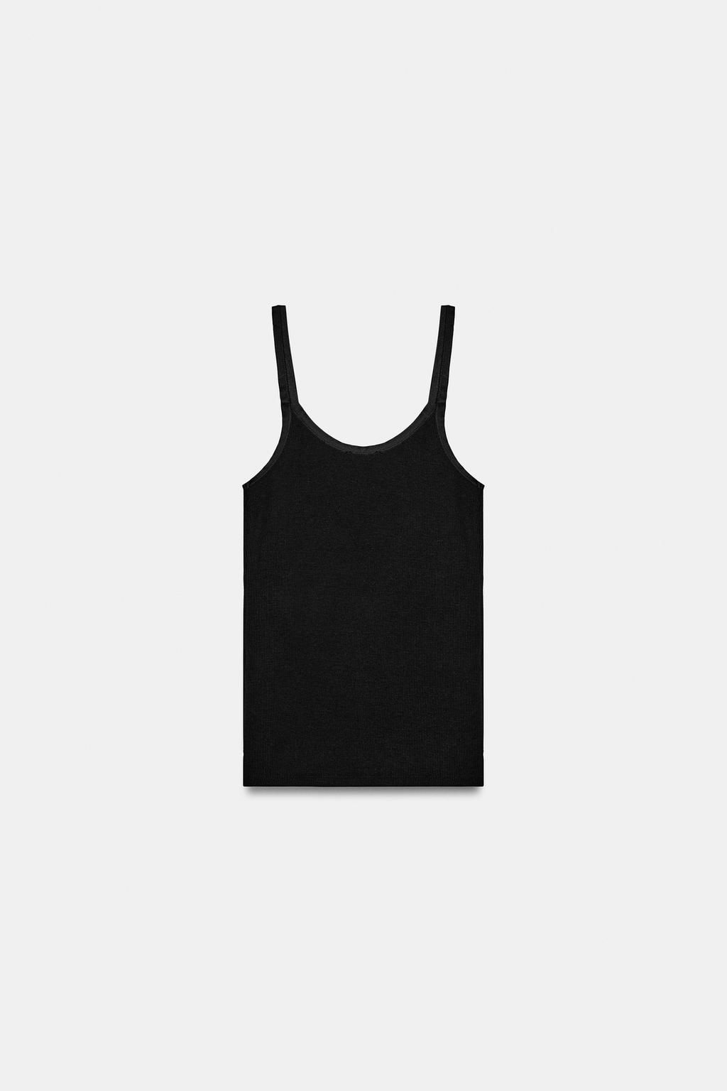 SOFT INTERLOCK TOP WITH DRAPED SIDE DETAIL - Zara фото 20