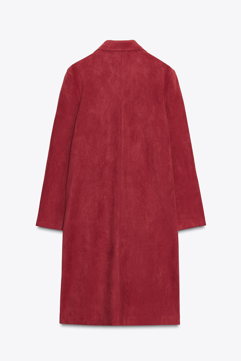 FAUX SUEDE FROCK COAT