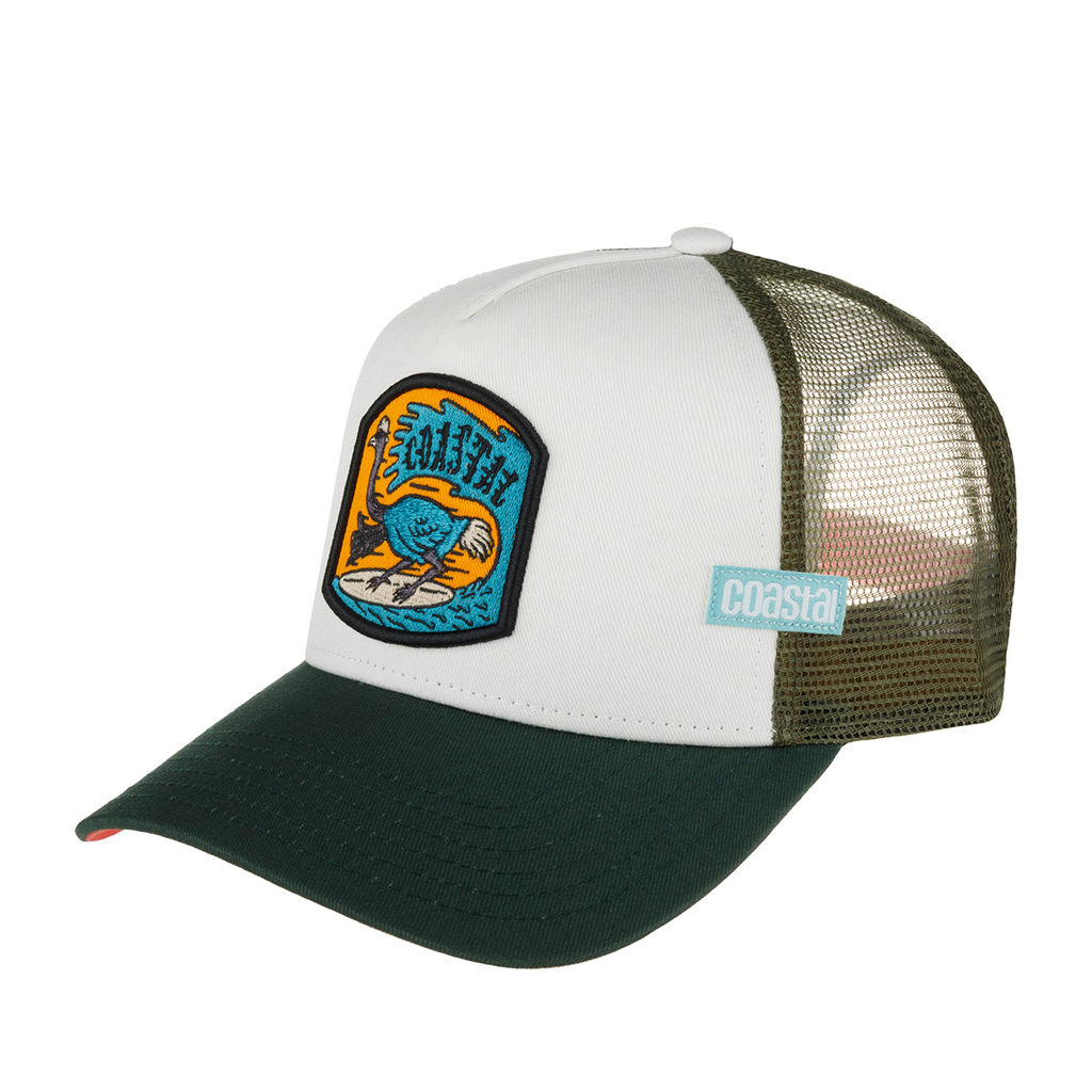 Бейсболка COASTAL арт. HFT Surf Ostrich (темно-зеленый / белый)