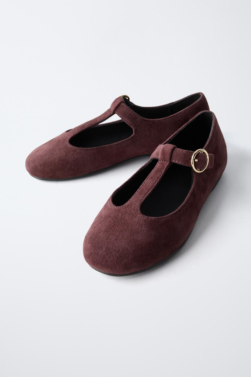 SUEDE T-BAR SHOES - Zara фото 4