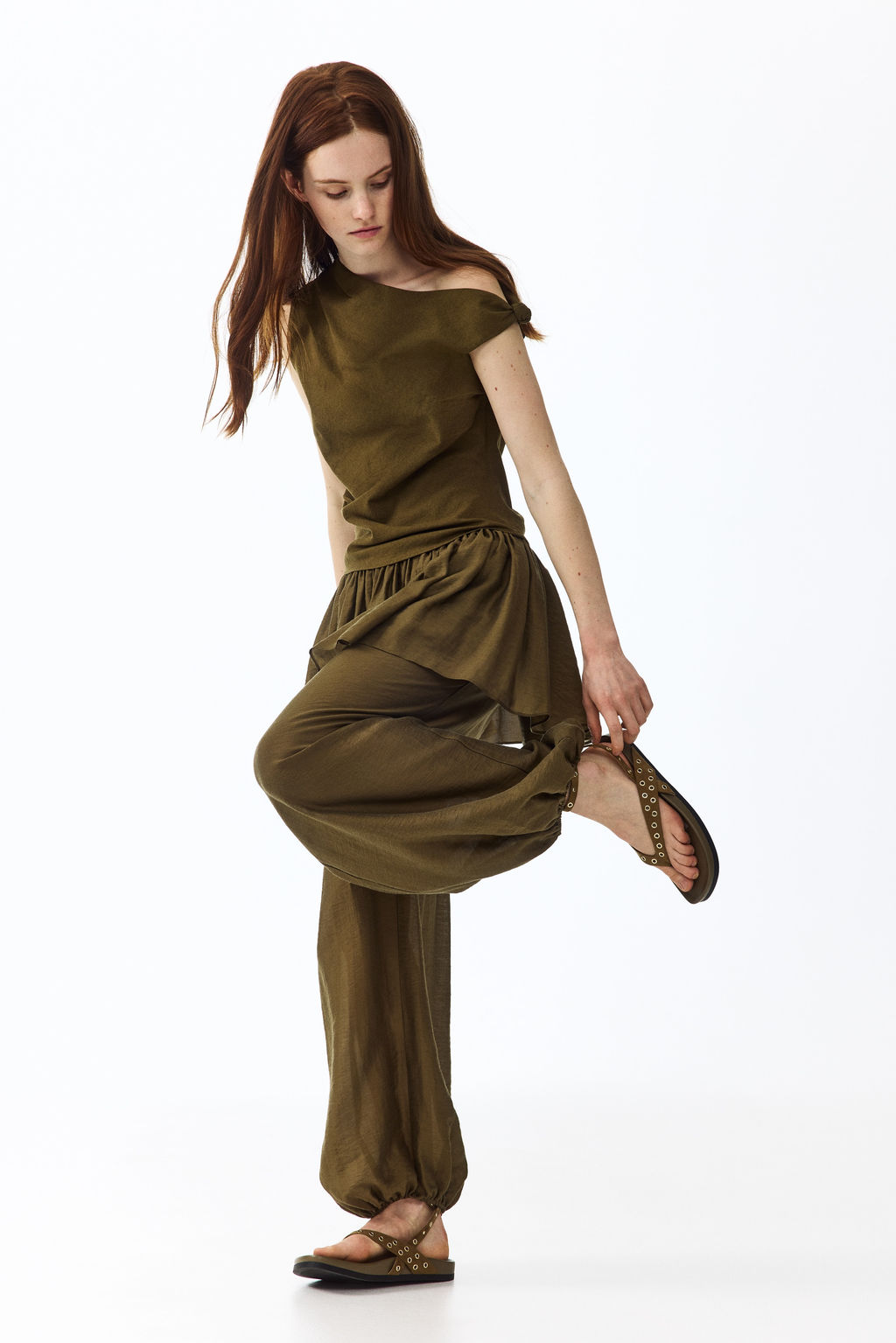 Top de un hombro con detalle anudado - H&m фото 4