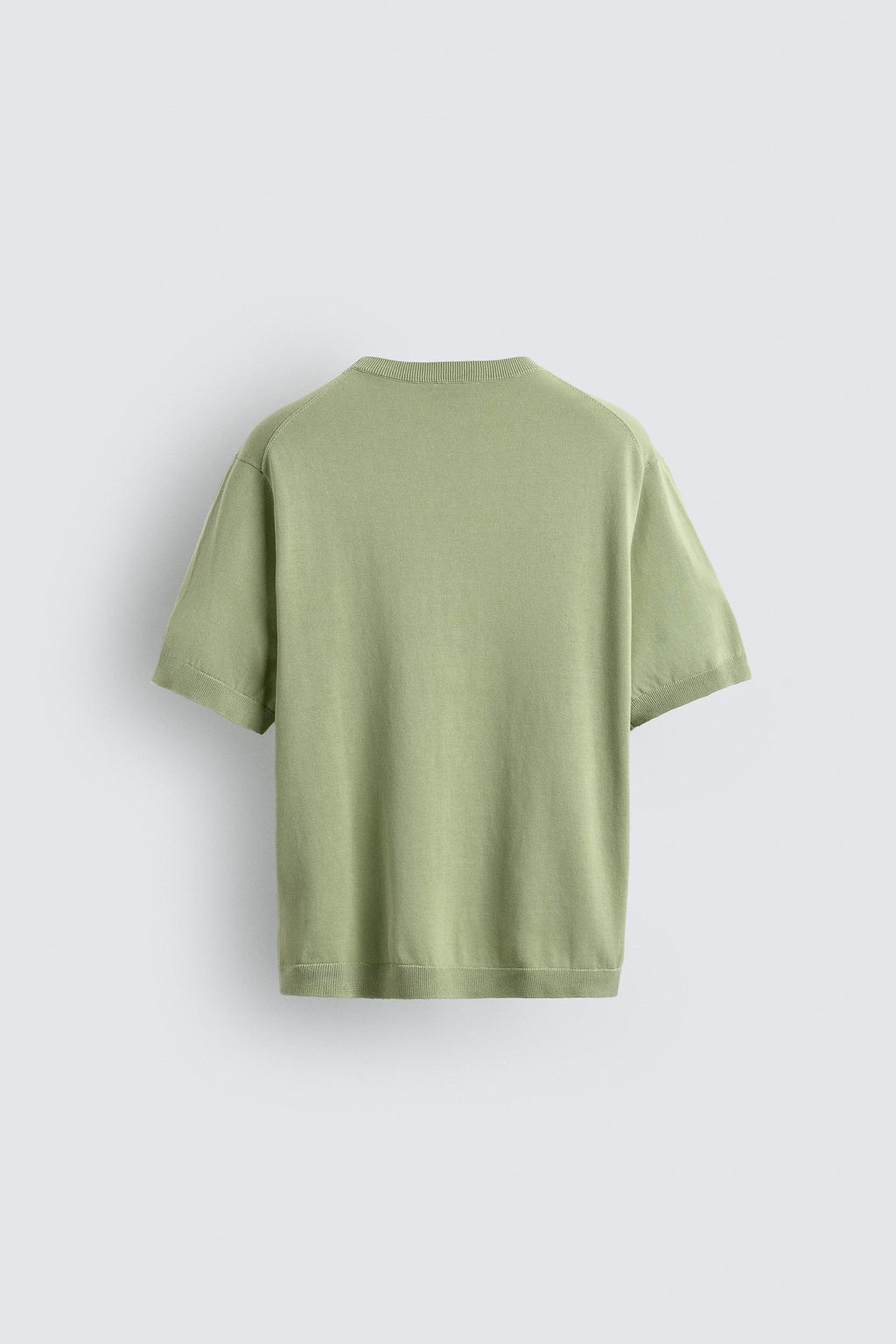 CAMISETA PUNTO LIGERO ALGOD?N / Musgo - Zara фото 8