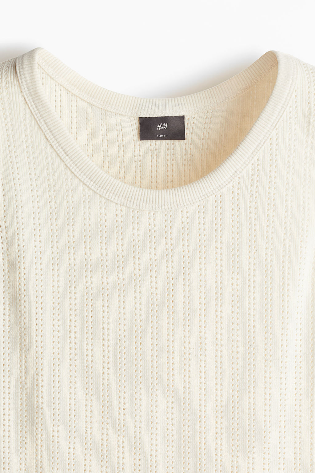 Camiseta sin mangas en pointelle Slim Fit - H&m фото 2