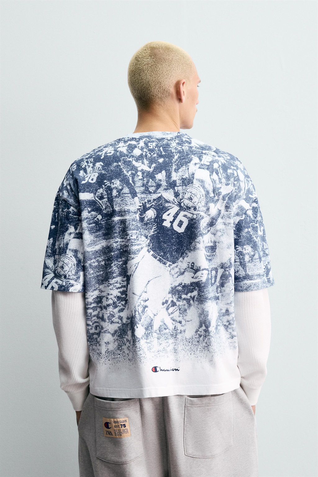CHAMPION ® X ZARA AMERICAN FOOTBALL PRINT T-SHIRT фото 11