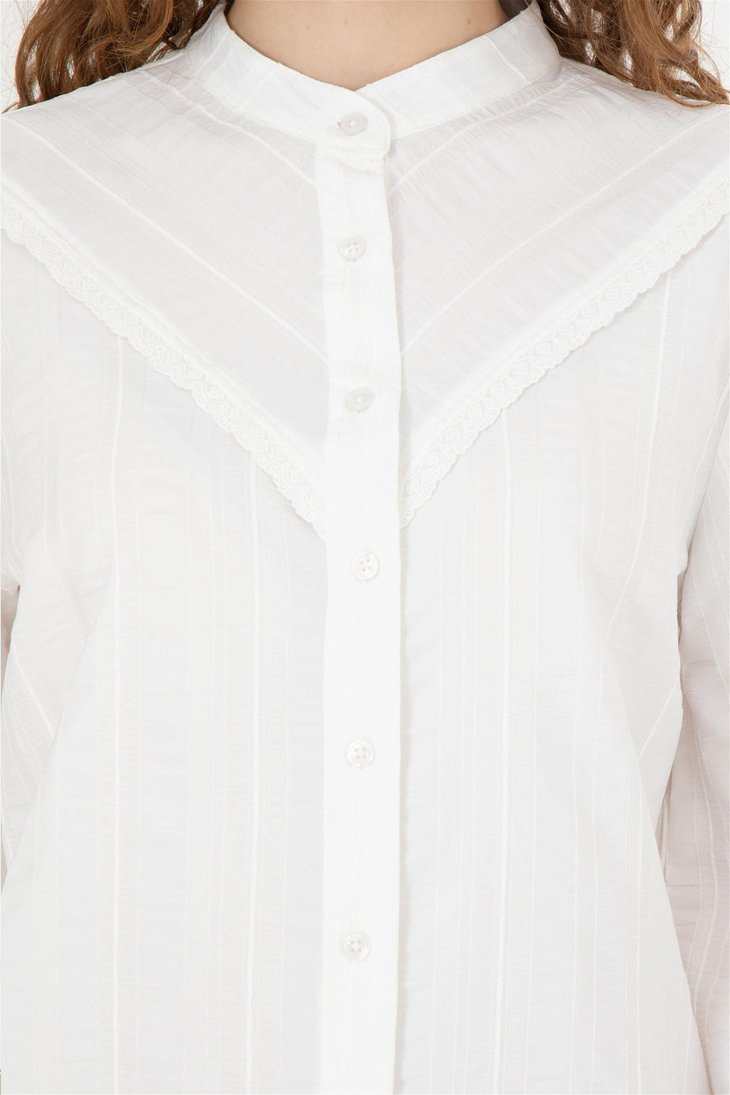 Женская белая рубашка с длинным рукавом - U.s. polo assn фото 7