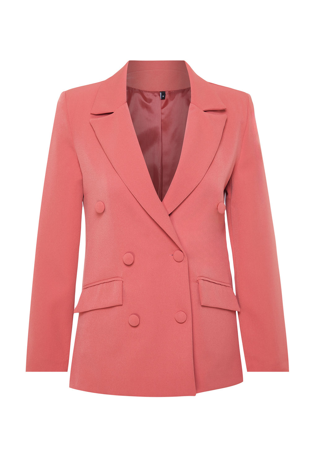 TRENDYOLMILLA Siyah Regular Astarl? Dokuma Blazer Ceket TWOSS21CE0137  фото 5