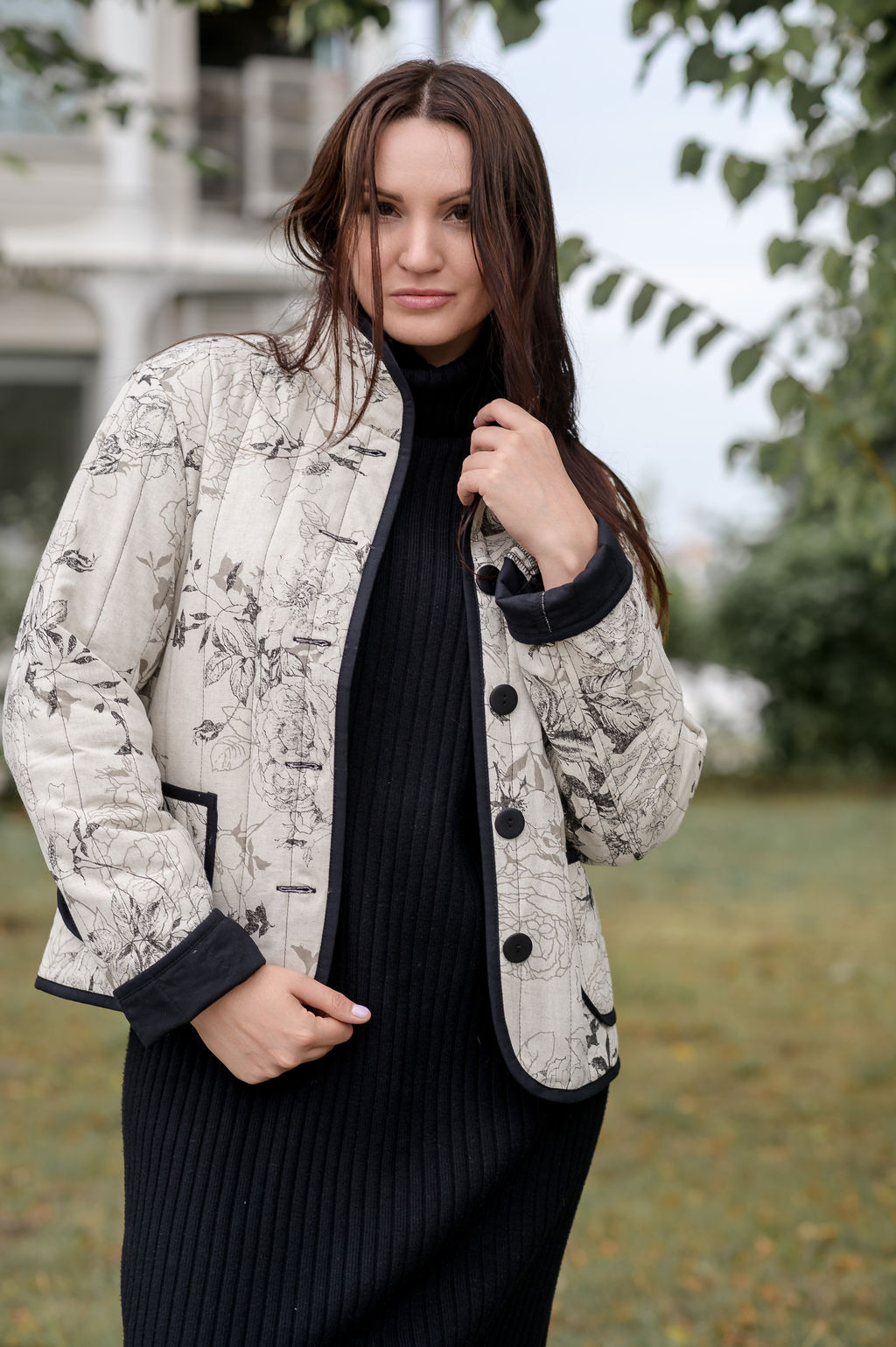 Куртка 70% лен -30% хлопок на натуральном утеплителе (100% хлопок) - Новый лен фото 2