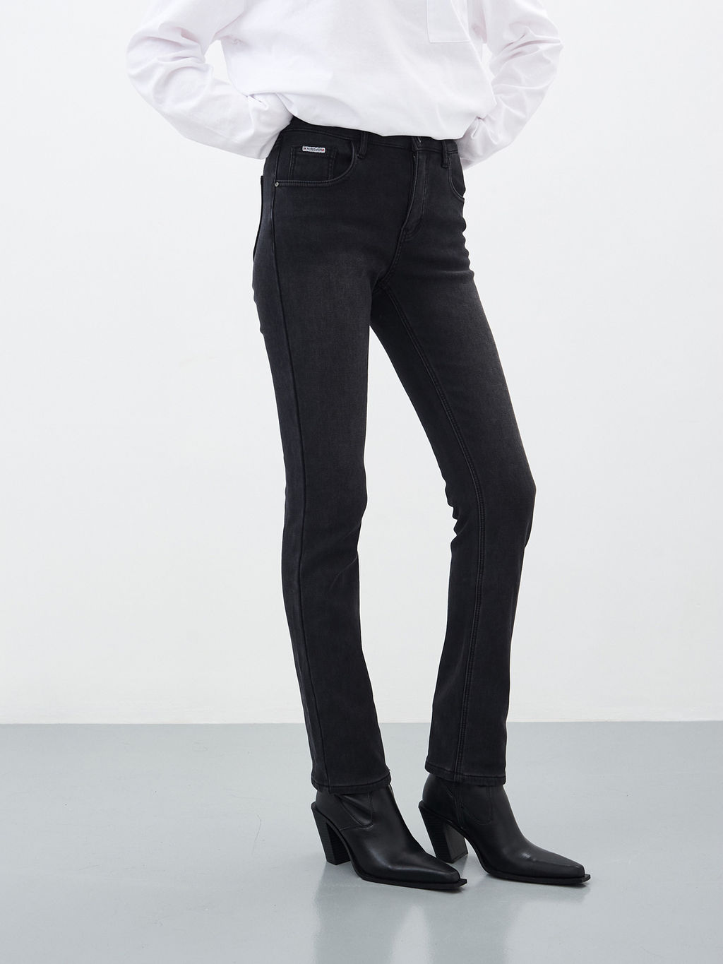 Утепленные женские джинсы широкого кроя на флисе - Mossmore фото 10