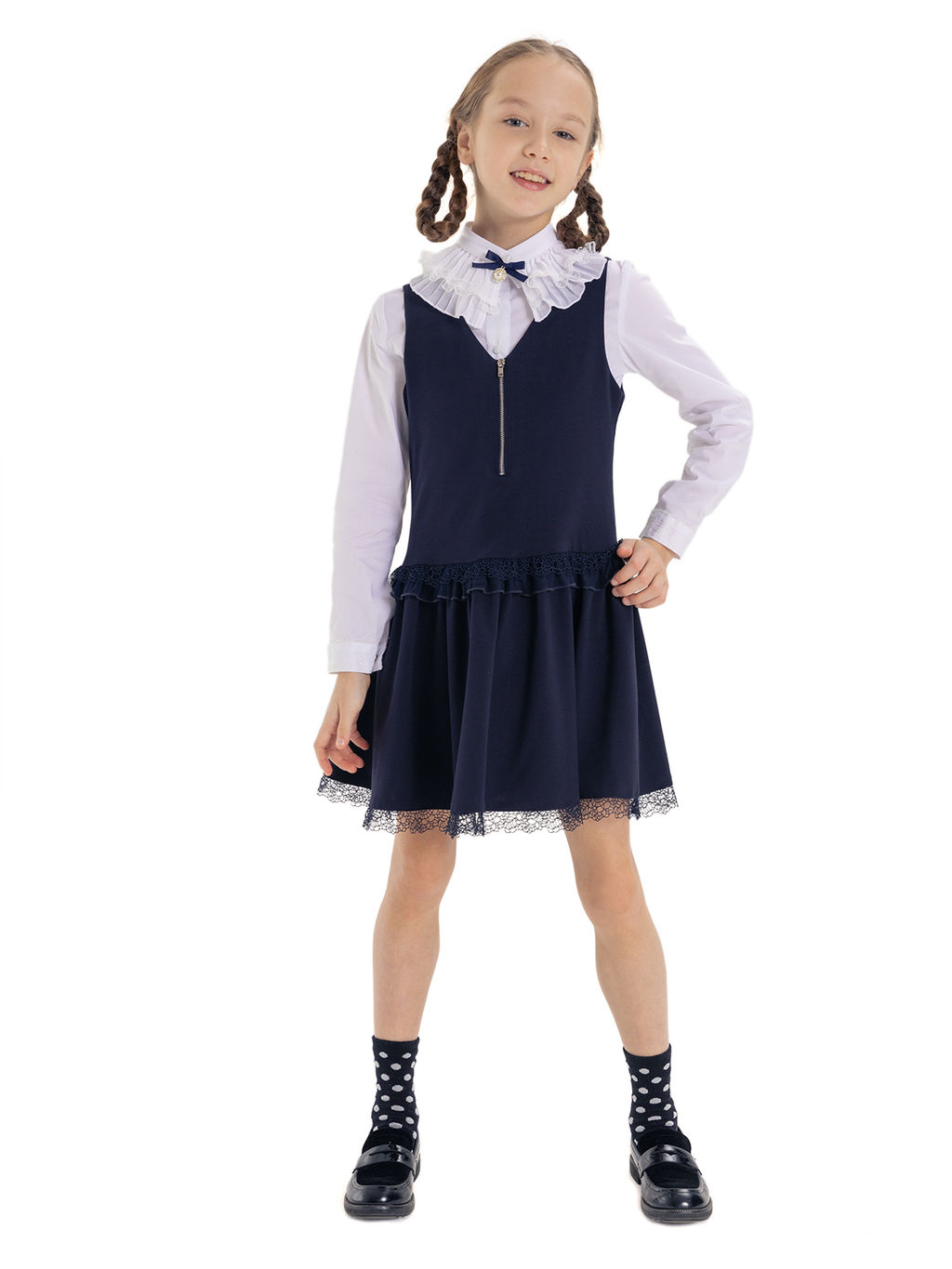 Школьный сарафан для девочки О76124 - Карамелли фото 3
