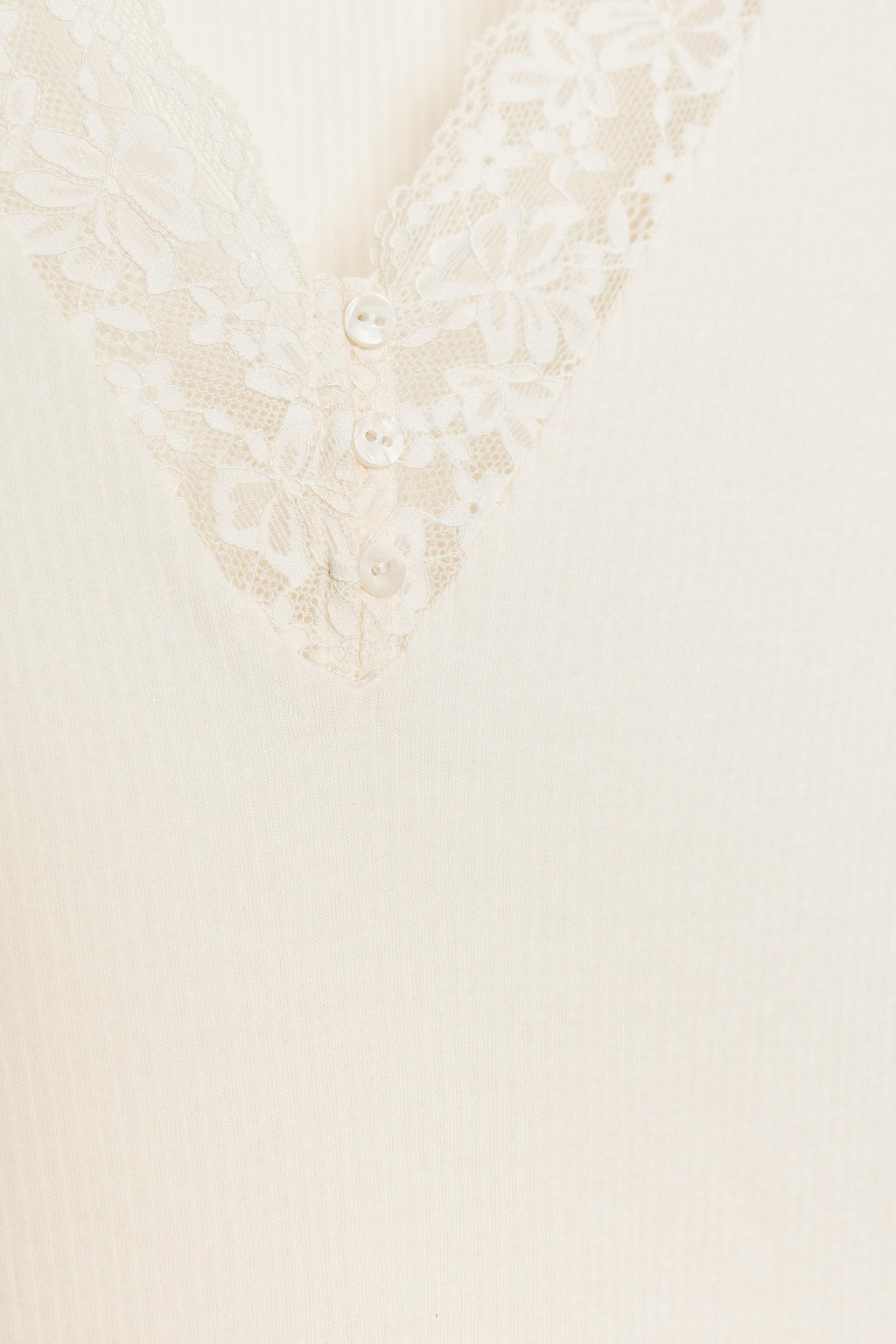 RIBBED LACE T-SHIRT - Zara фото 11