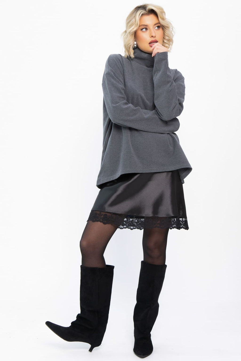 Юбка Игривое настроение (черная) Ю14833-7М