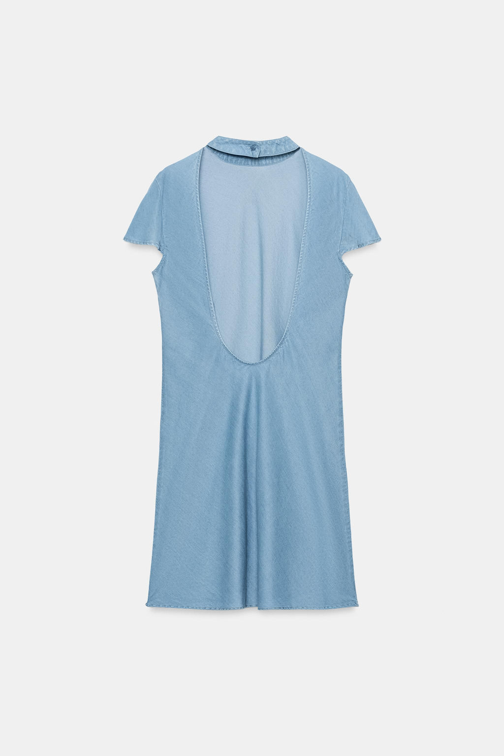 VESTIDO MINI ESPALDA DESCUBIERTA / Azul claro - Zara фото 7