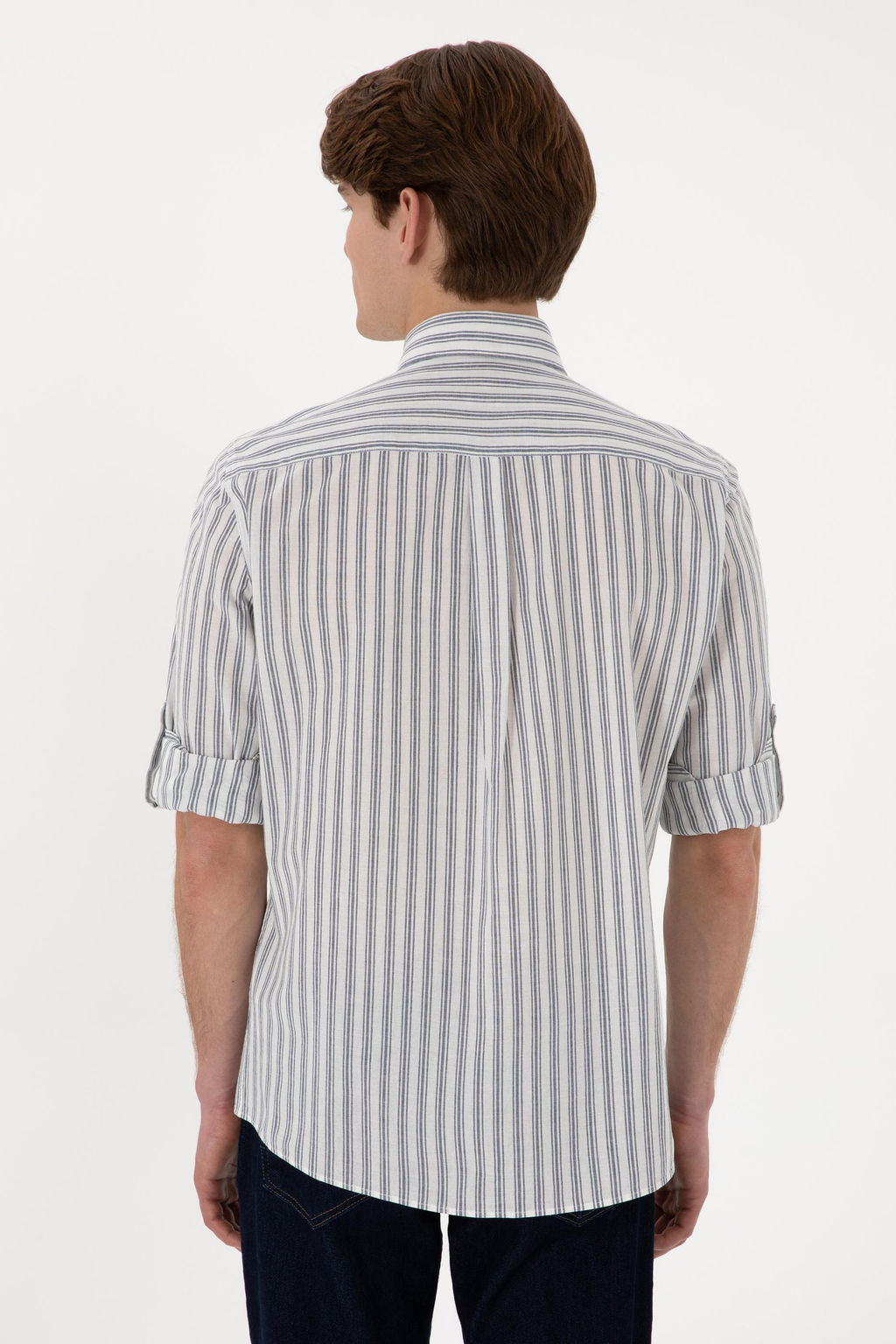 Erkek Beyaz Uzun Kollu G_mlek Sepette S_rpriz _ndirim - U.s. polo assn фото 5