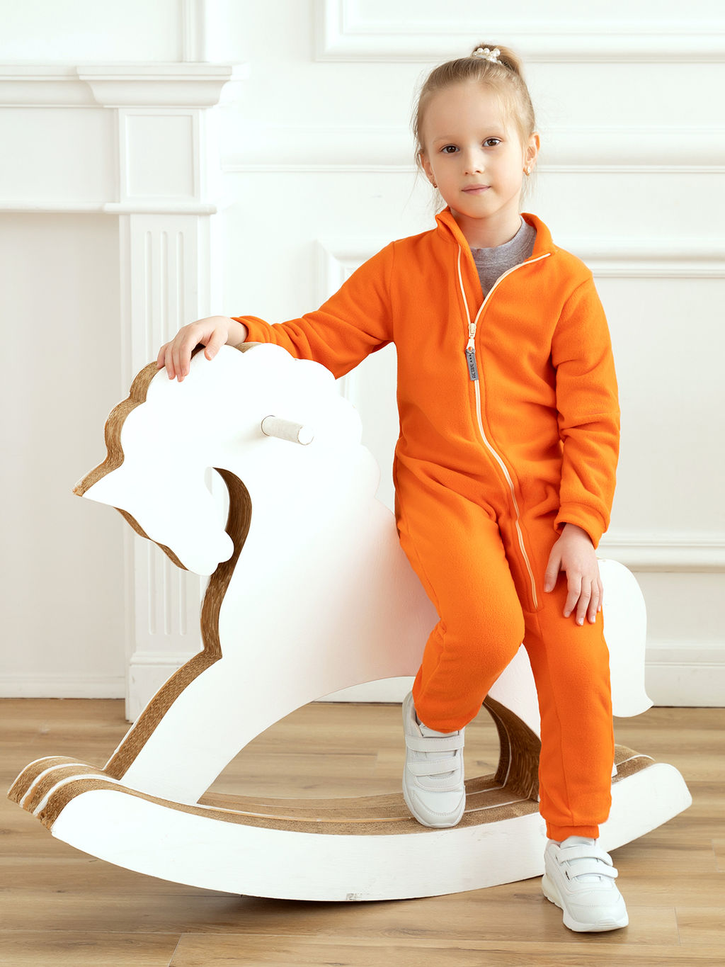 Комбинезон детский флисовый оранжевый