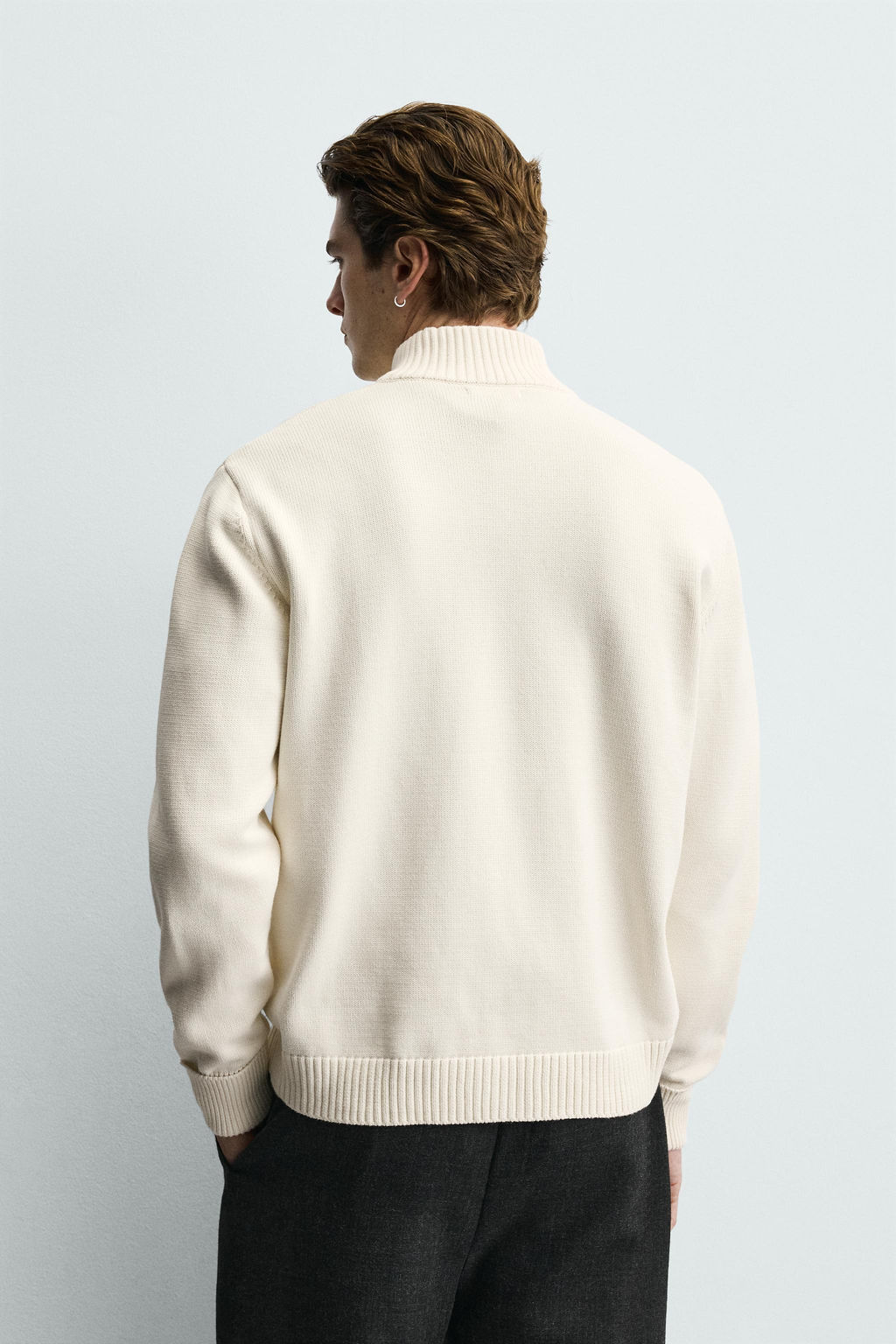CHAQUETA PUNTO CREMALLERA / Blanco roto - Zara фото 3
