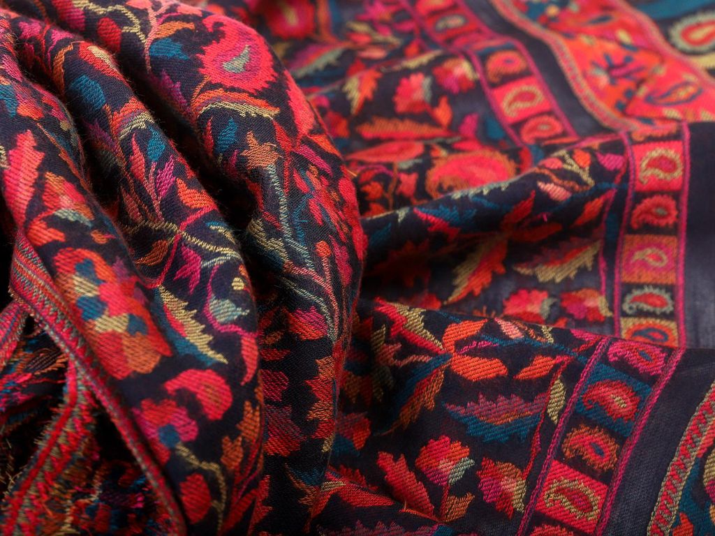 Палантин широкий шерсть 100% Тк4400/19 - Ганг фото 3