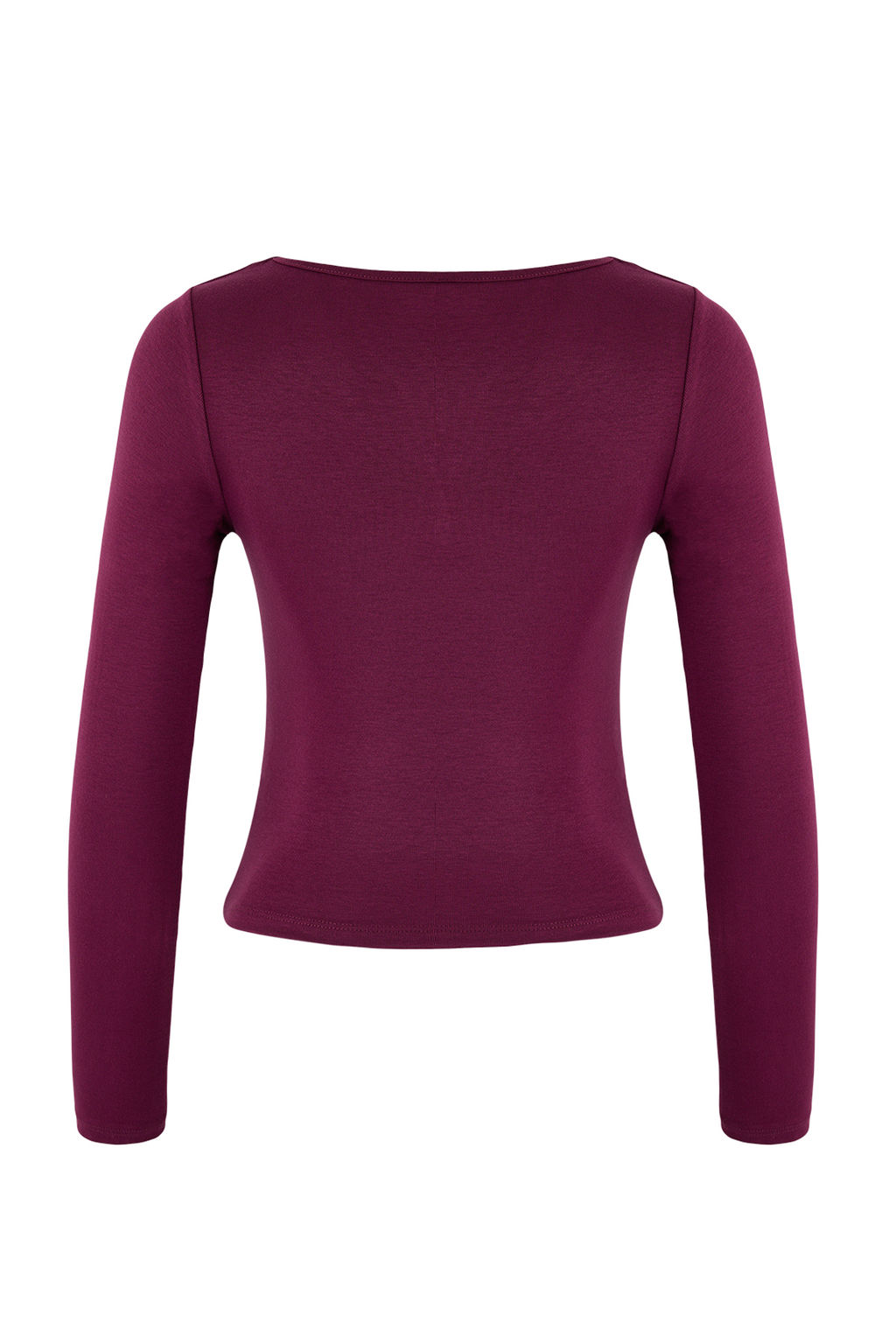 Murdum Fitted/Vucuda Oturan V Yaka Uzun Kollu Esnek Orme Bluz TWOSS26BZ00244