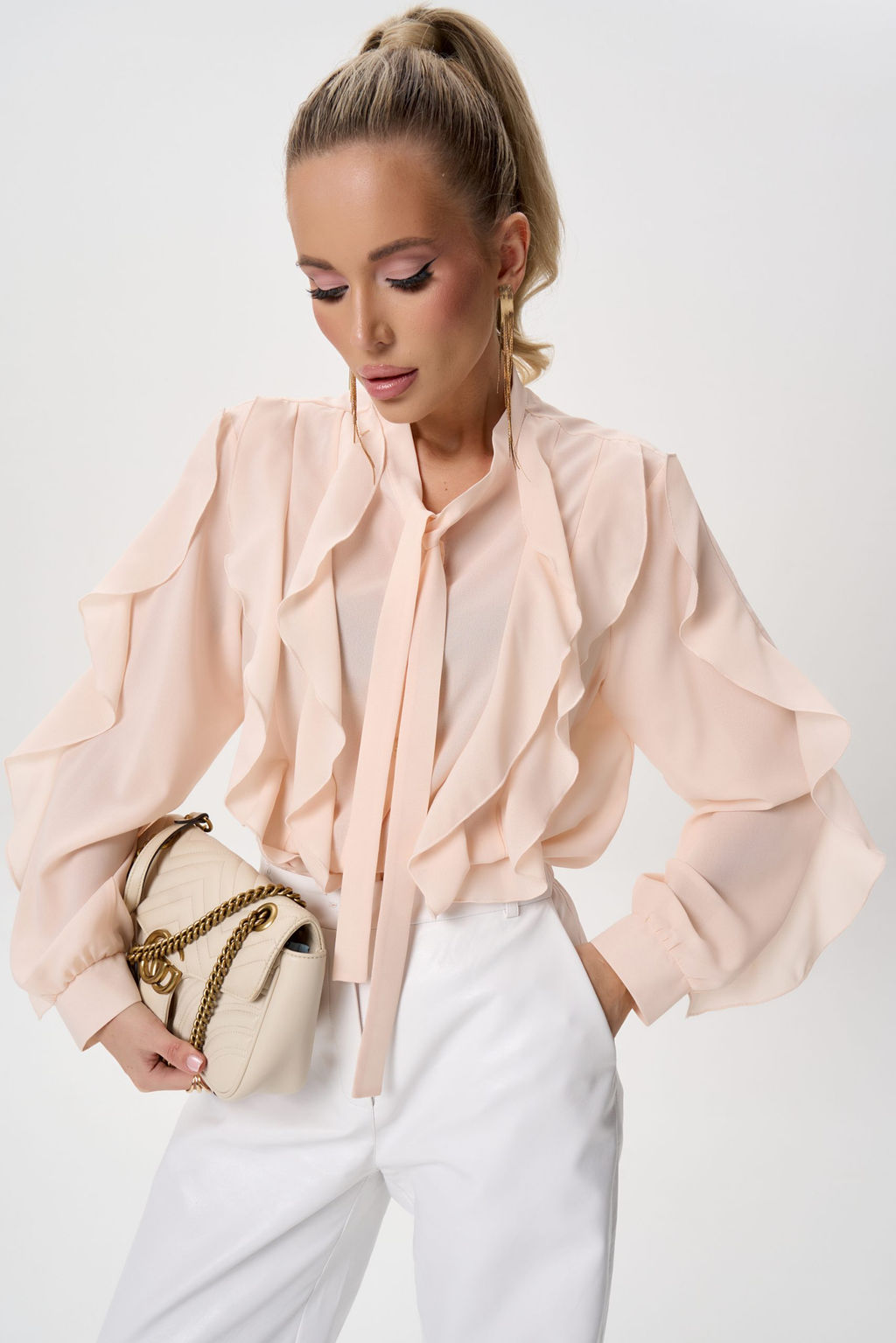 Рубашка Кристл (персиковый)