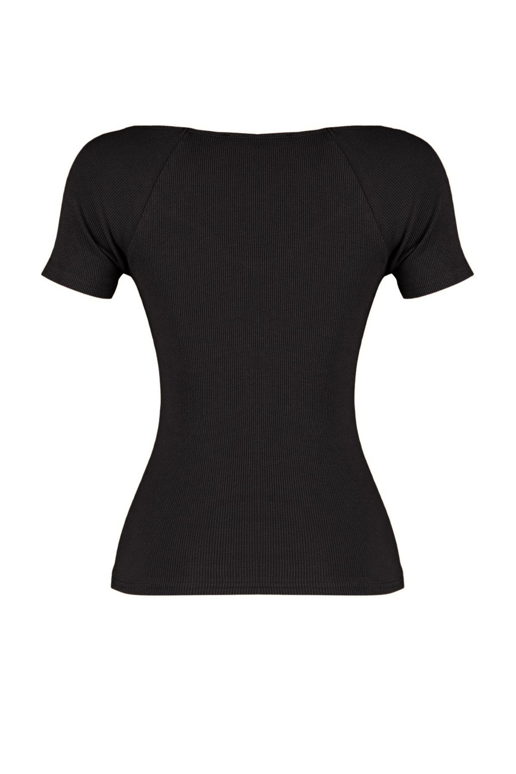 Trendyolmilla Siyah Fitted/Vucuda Oturan Fitilli Pamuk Esnek Orme Bluz TWOSS21BZ0579  фото 8