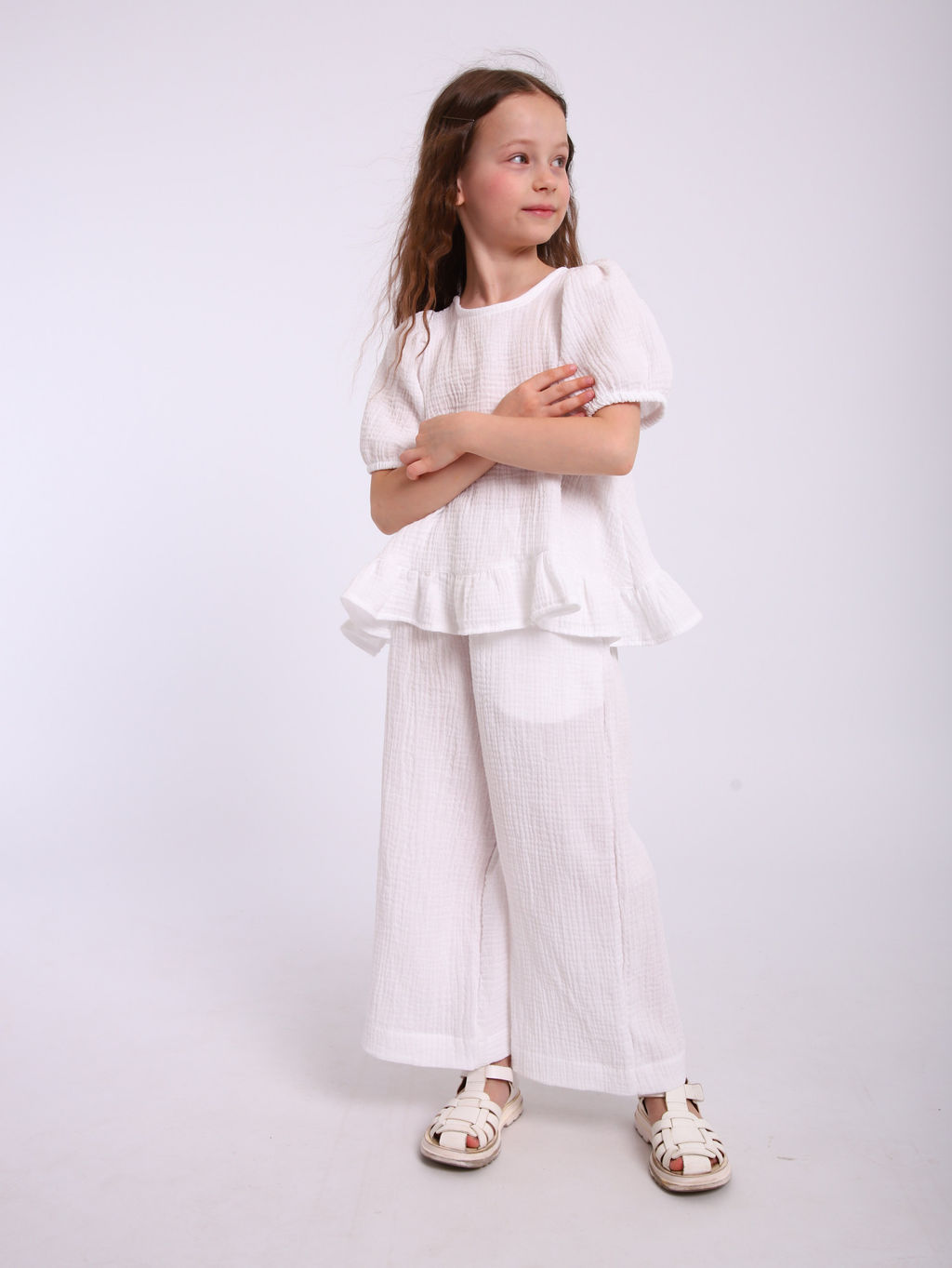 Костюм Пикми муслин белый, КМ-196-3 - От егорки до егора фото 5