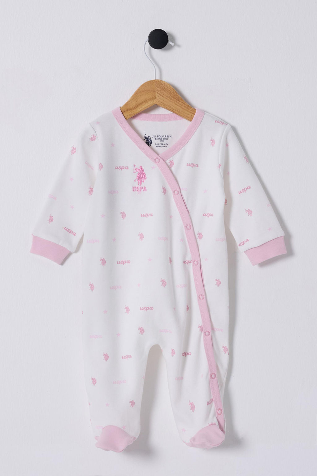 K_z Bebek Beyaz Logolu Patikli Tulum - U.s. polo assn фото 3