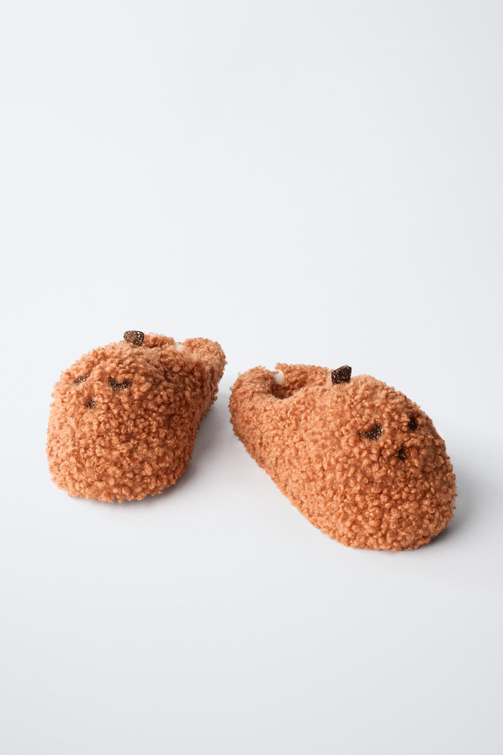 FAUX SHEARLING PUMPKIN SLIPPERS - Zara фото 3