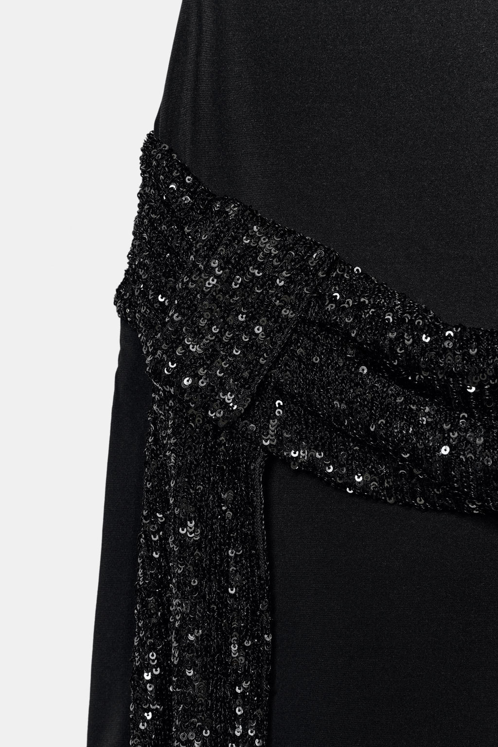 VESTIDO MINI FAJ?N LENTEJUELAS / Negro - Zara фото 8