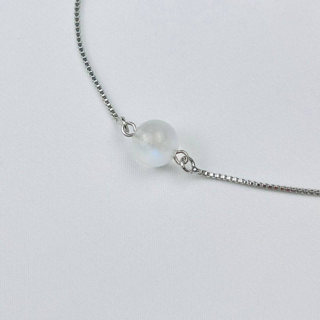 Браслет регулируемый с Лунным камнем от 16 см