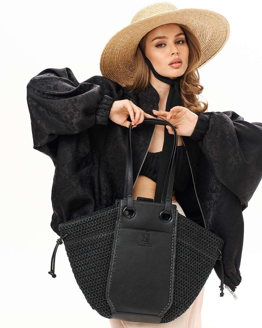 Сумка пляжная плетеная SS005