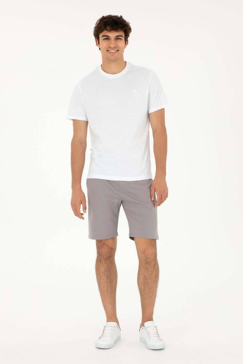 Мужские темно-серые вязаные шорты - U.s. polo assn фото 3