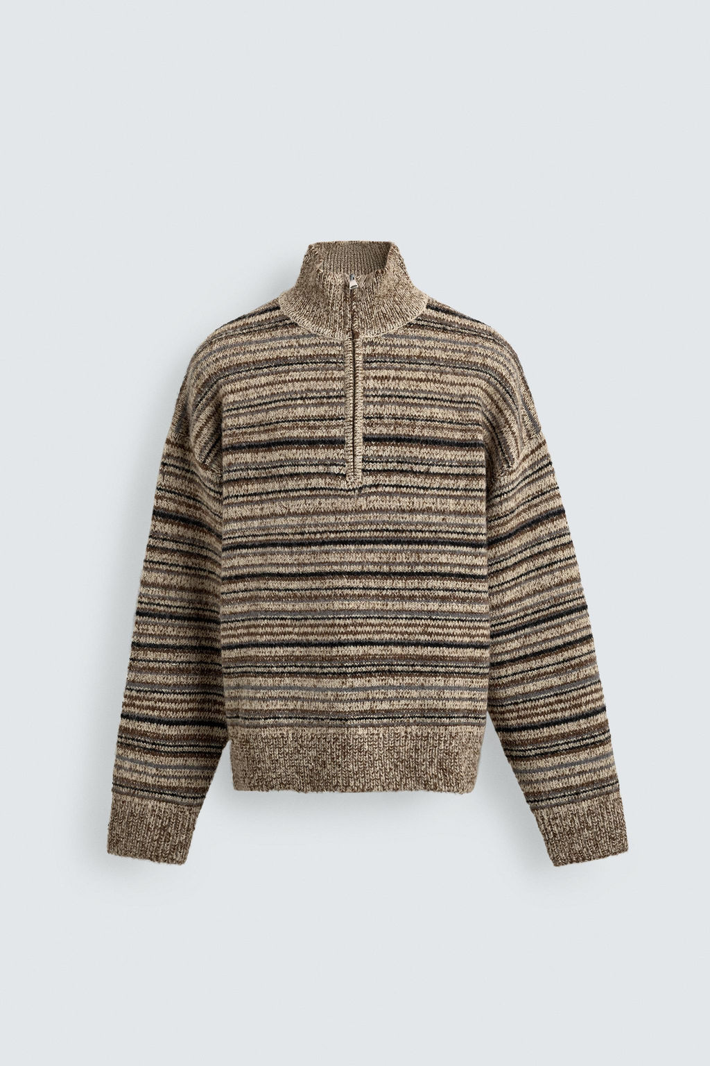 QUARTER-ZIP TWISTED YARN JUMPER - Zara фото 13