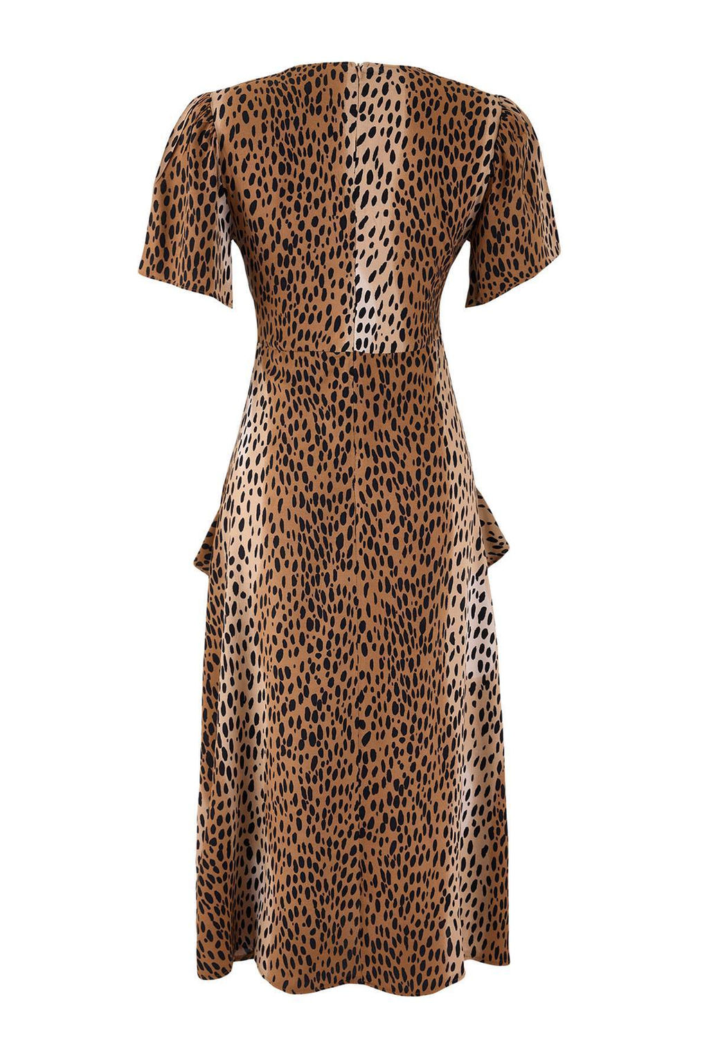 Cok renkli Animal Desen F?rf?r ve Baglama Detayl? Midi Dokuma Elbise TWOSS26EL00066 - Trendyolmilla фото 2