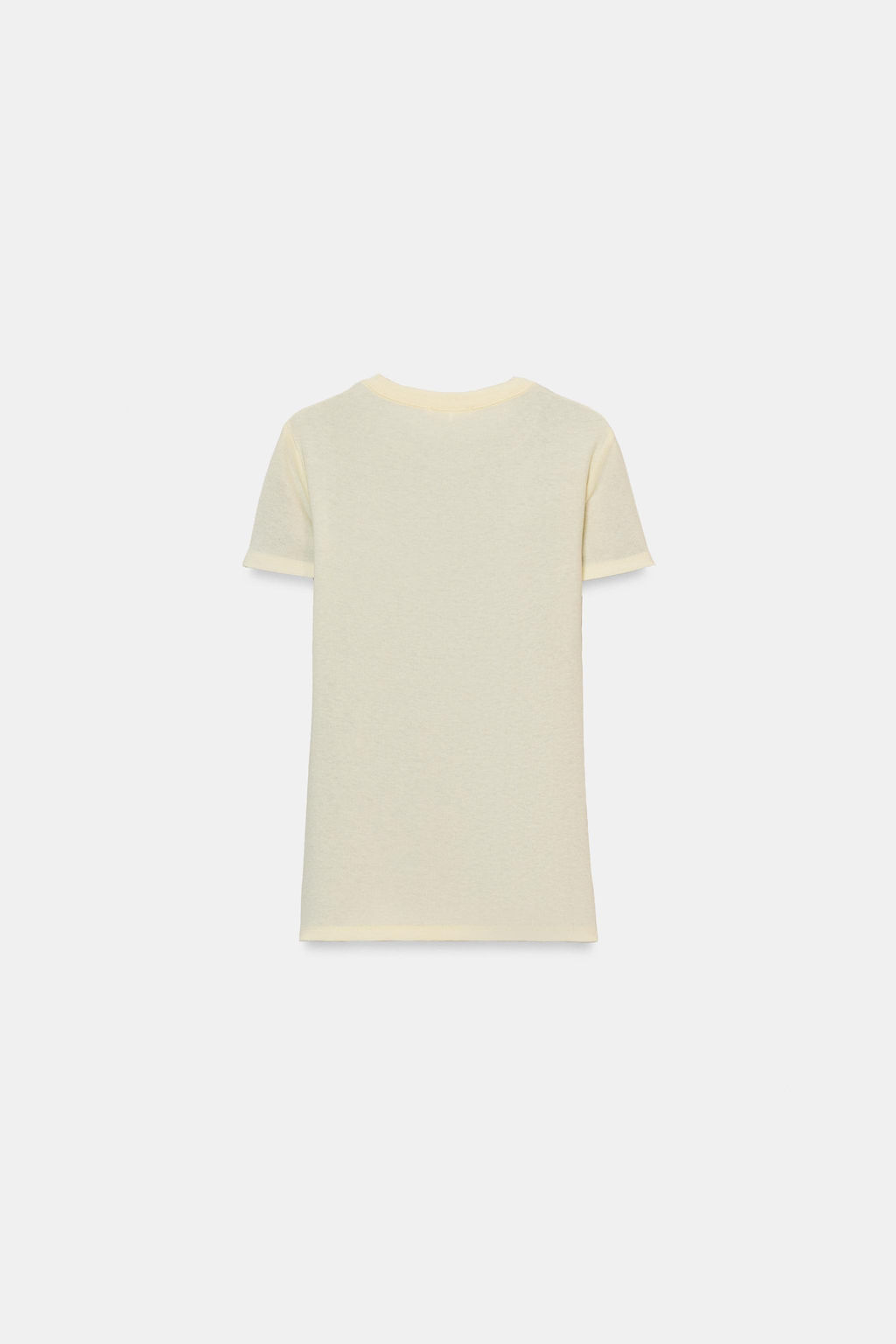 SHORT SLEEVE CONTRAST T-SHIRT - Zara фото 6
