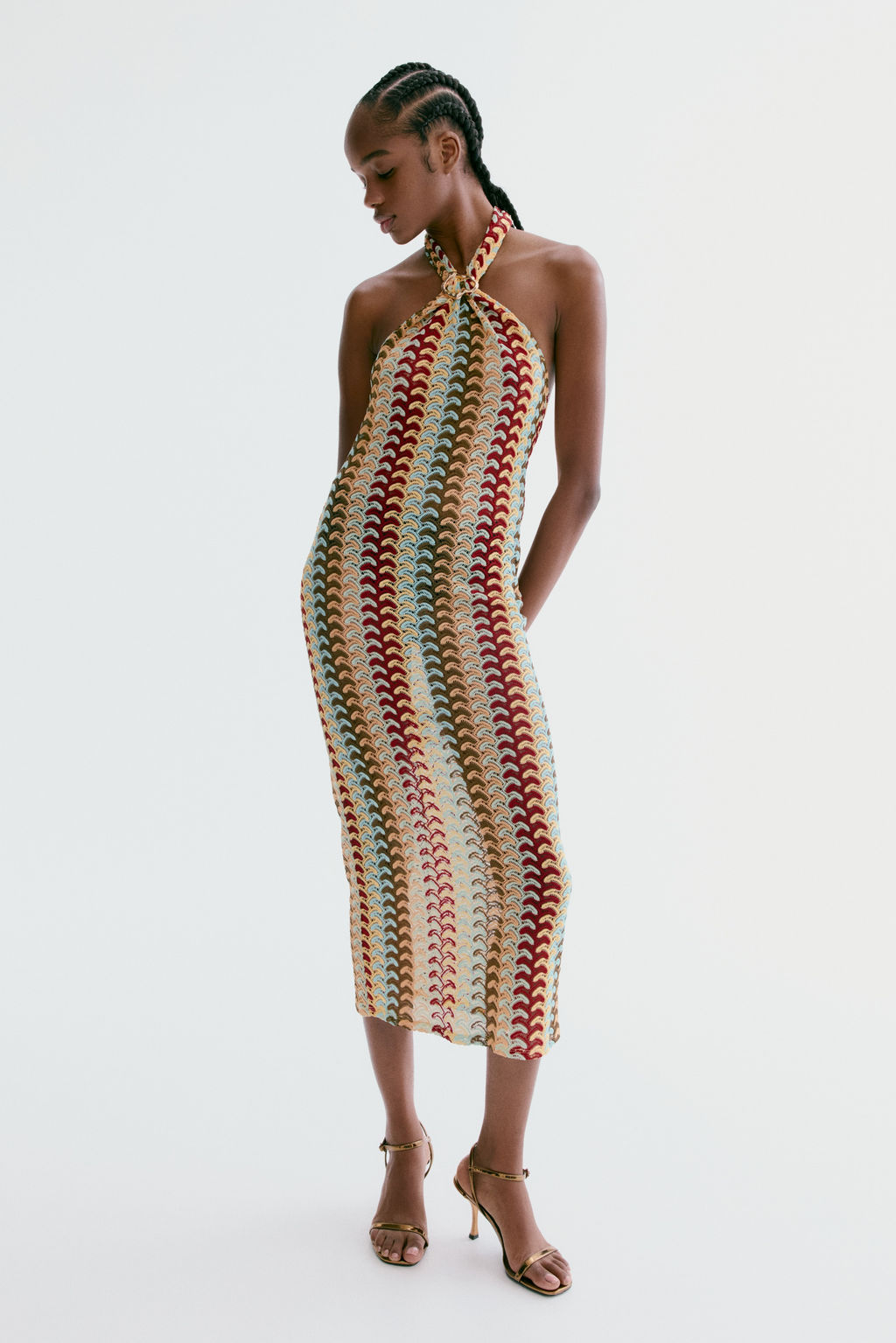 Vestido halter efecto crochet - H&m фото 2