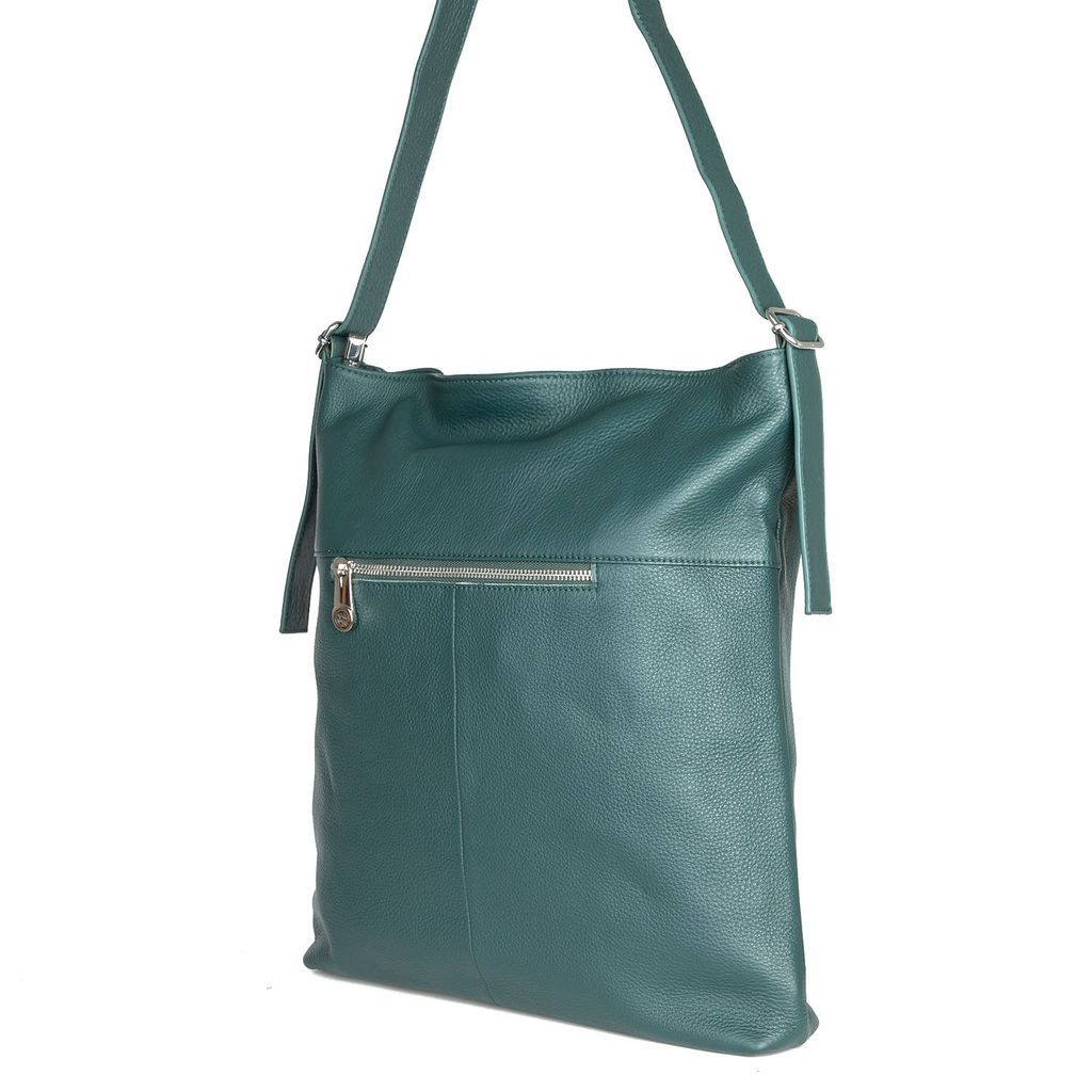 SJ7686 d green, Женская кожаная сумка, Barcelo Biagi