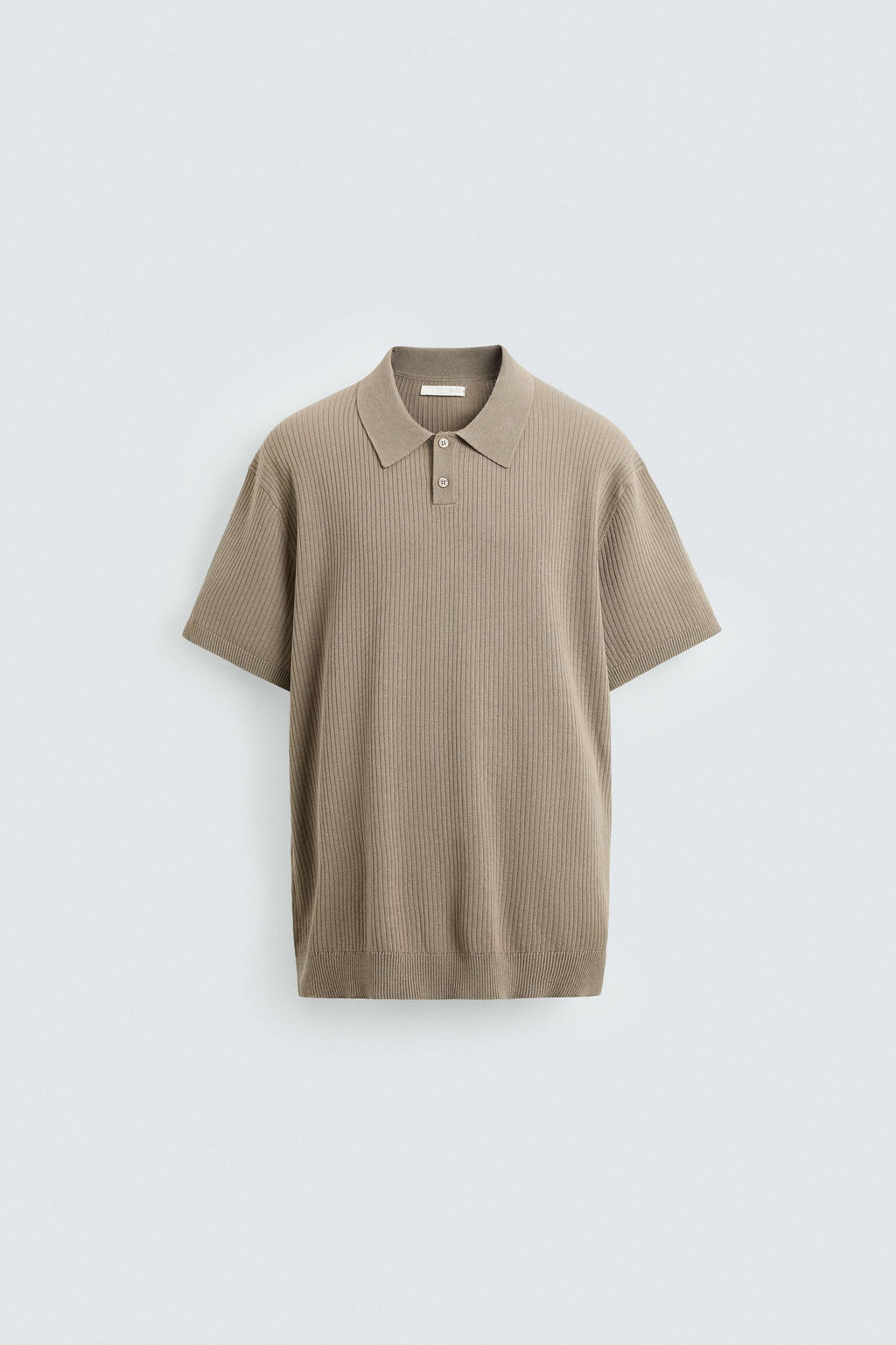 RIB KNIT POLO SHIRT - Zara фото 7